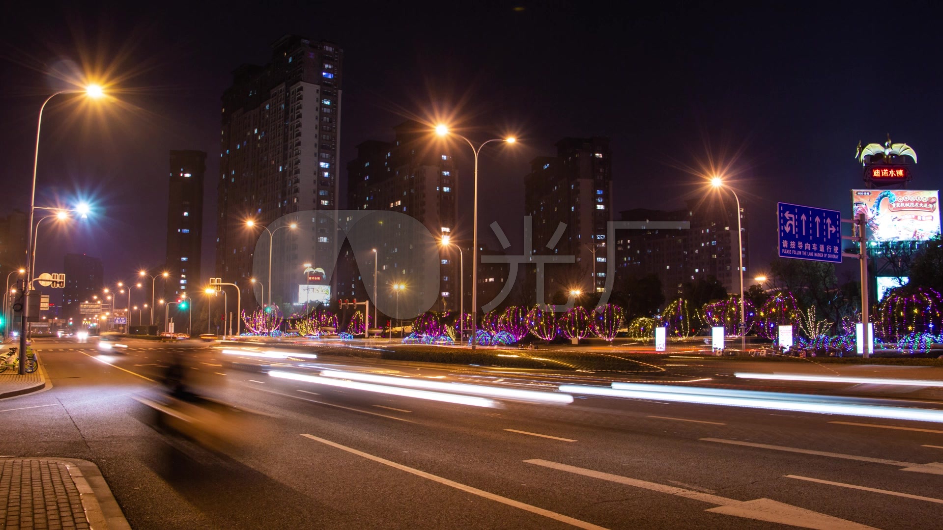 城市 延时 景色 延时 路灯