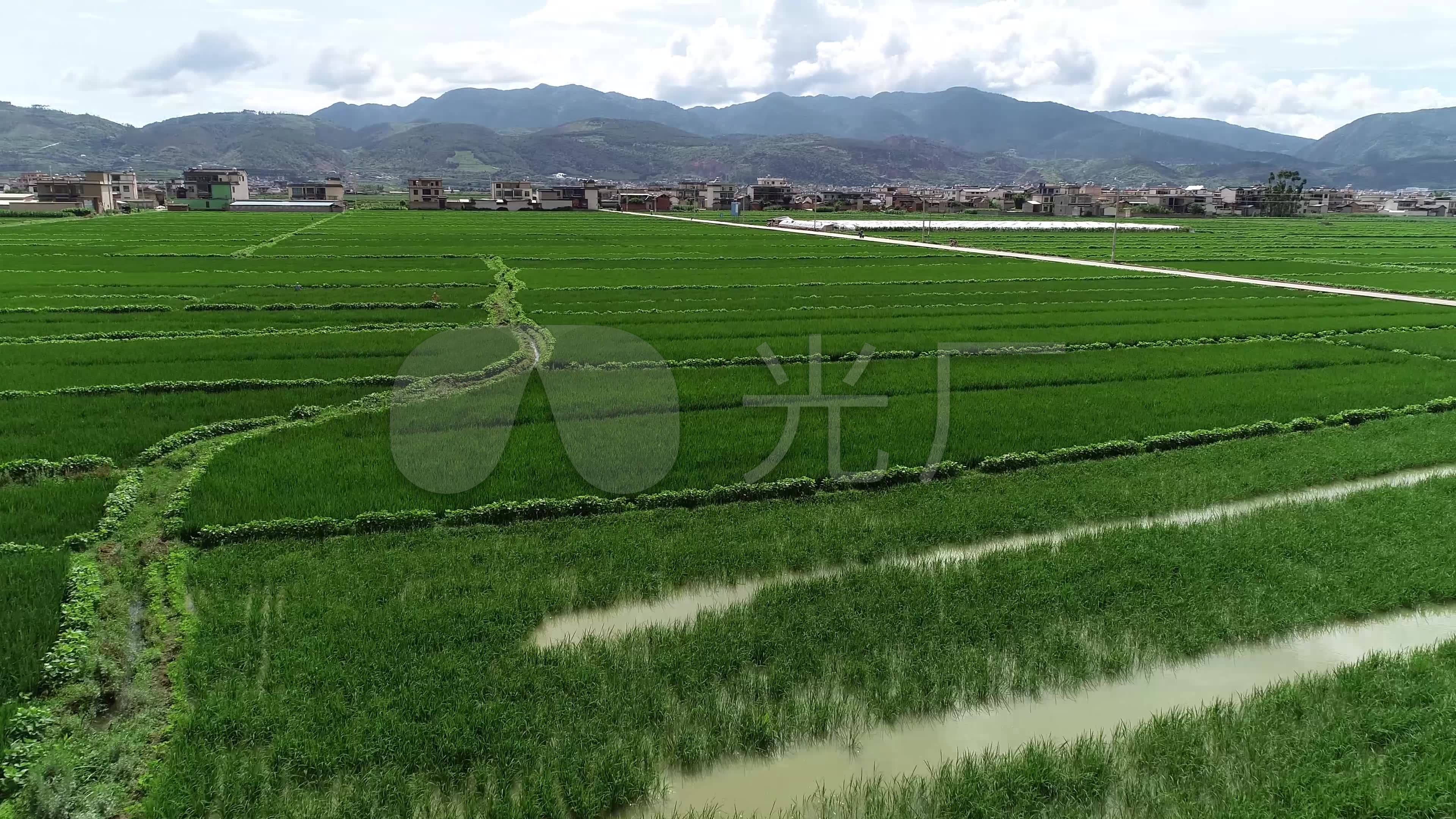 航拍农村田园风光超清视频素材