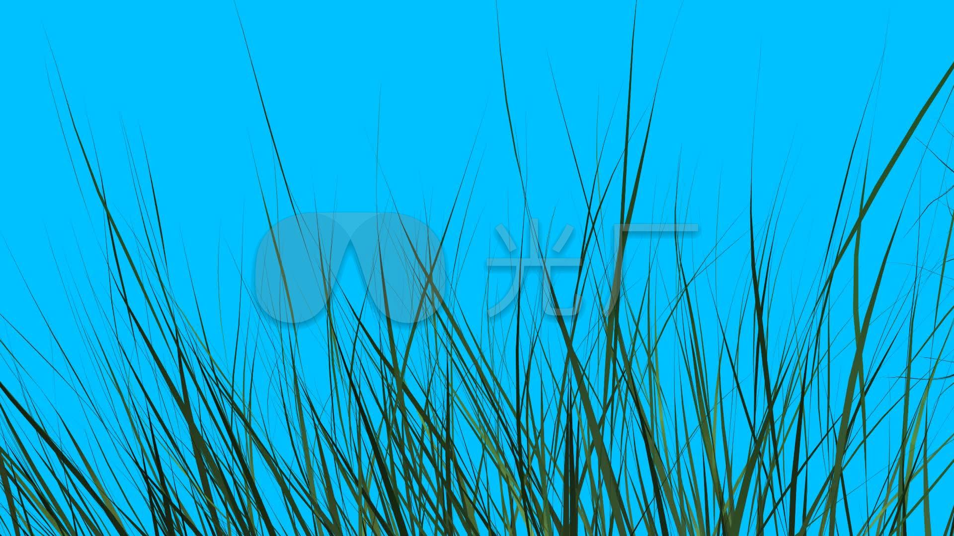 草绿草草动画水草绿叶风吹草动_1920x1080_高清视频