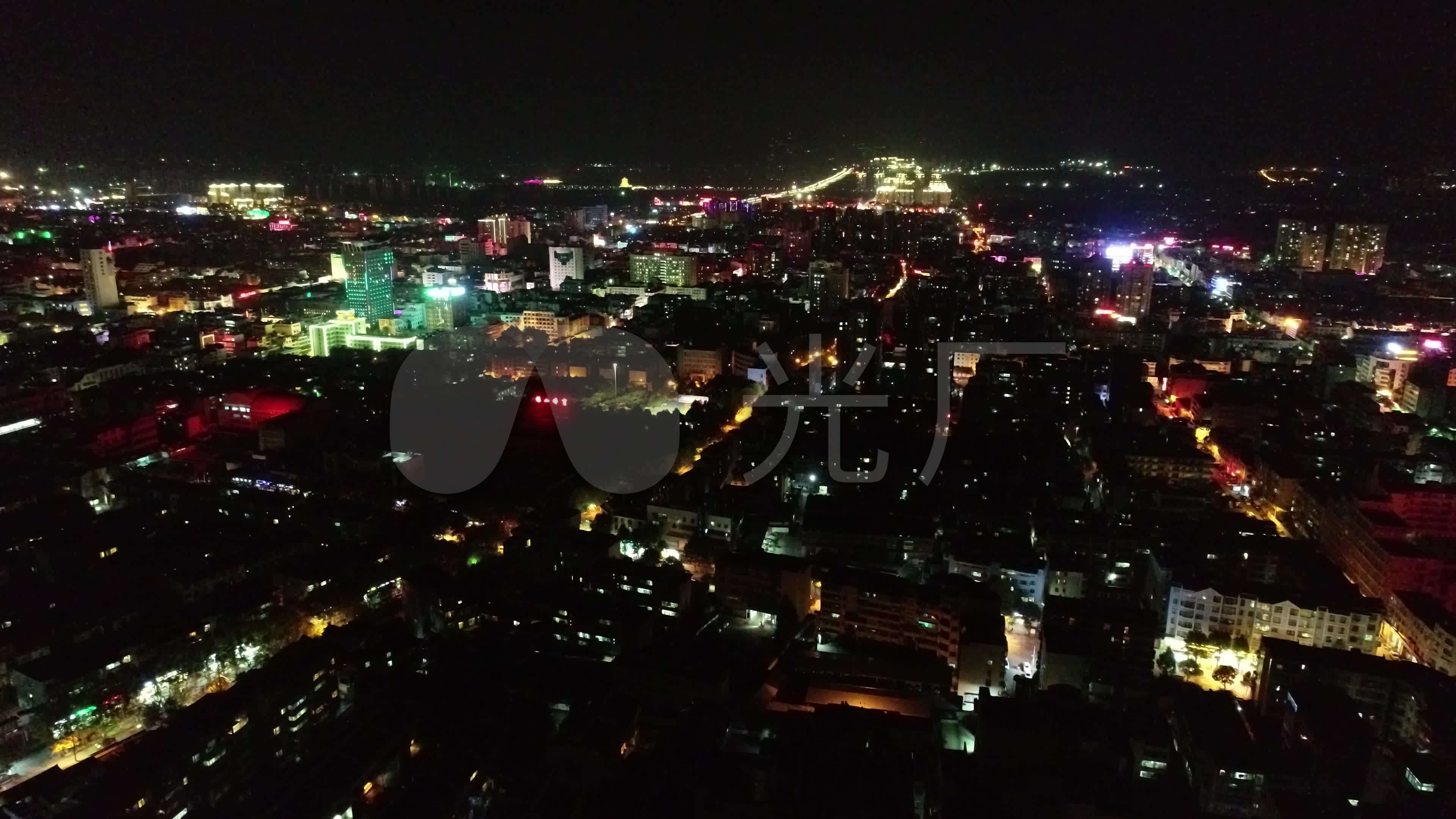 航拍保山西城夜景超清视频素材_3840x2160_高清视频