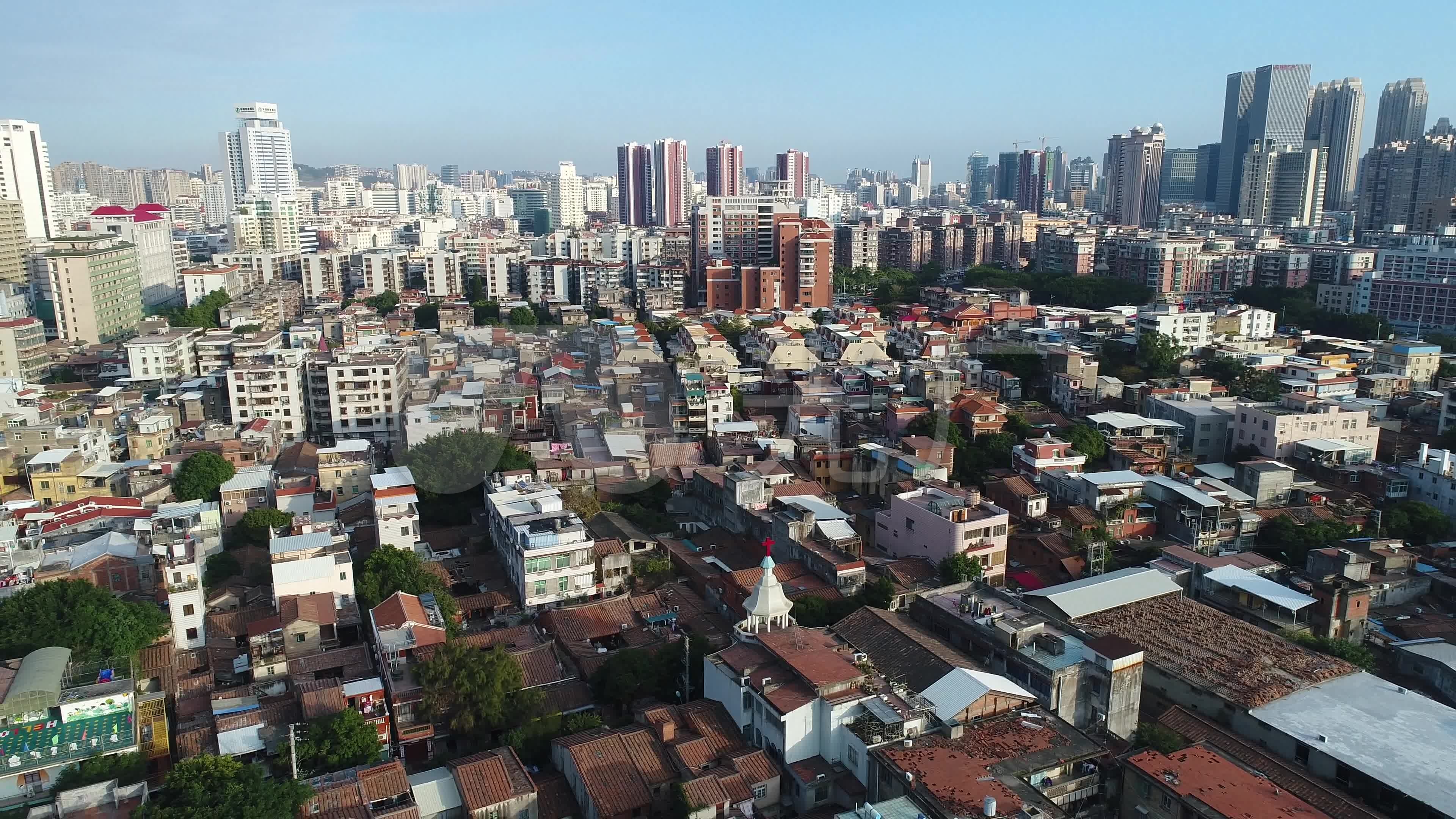 泉州街景街道航拍_3840x2160_高清视频素材下载(编号