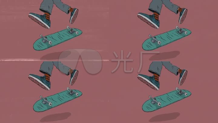 滑板动态背景