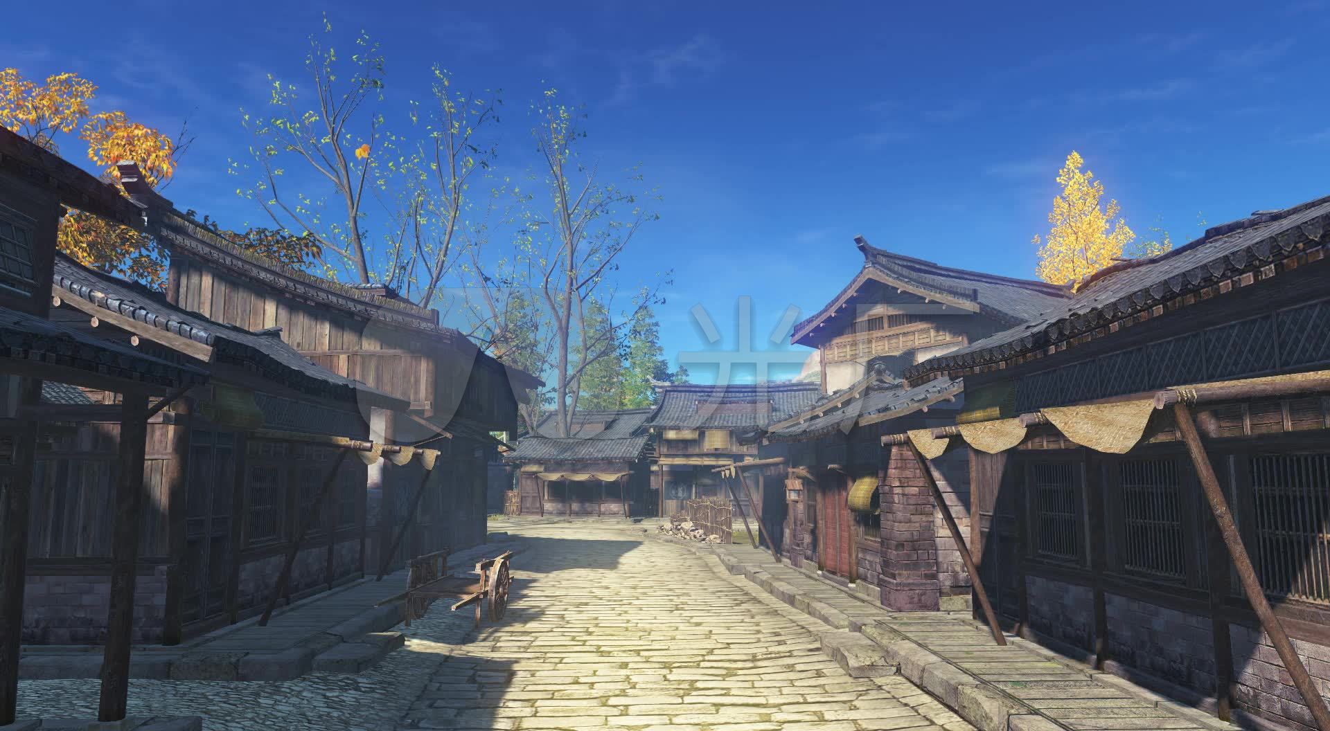 古代村庄街道_010_高清素材(编号:)