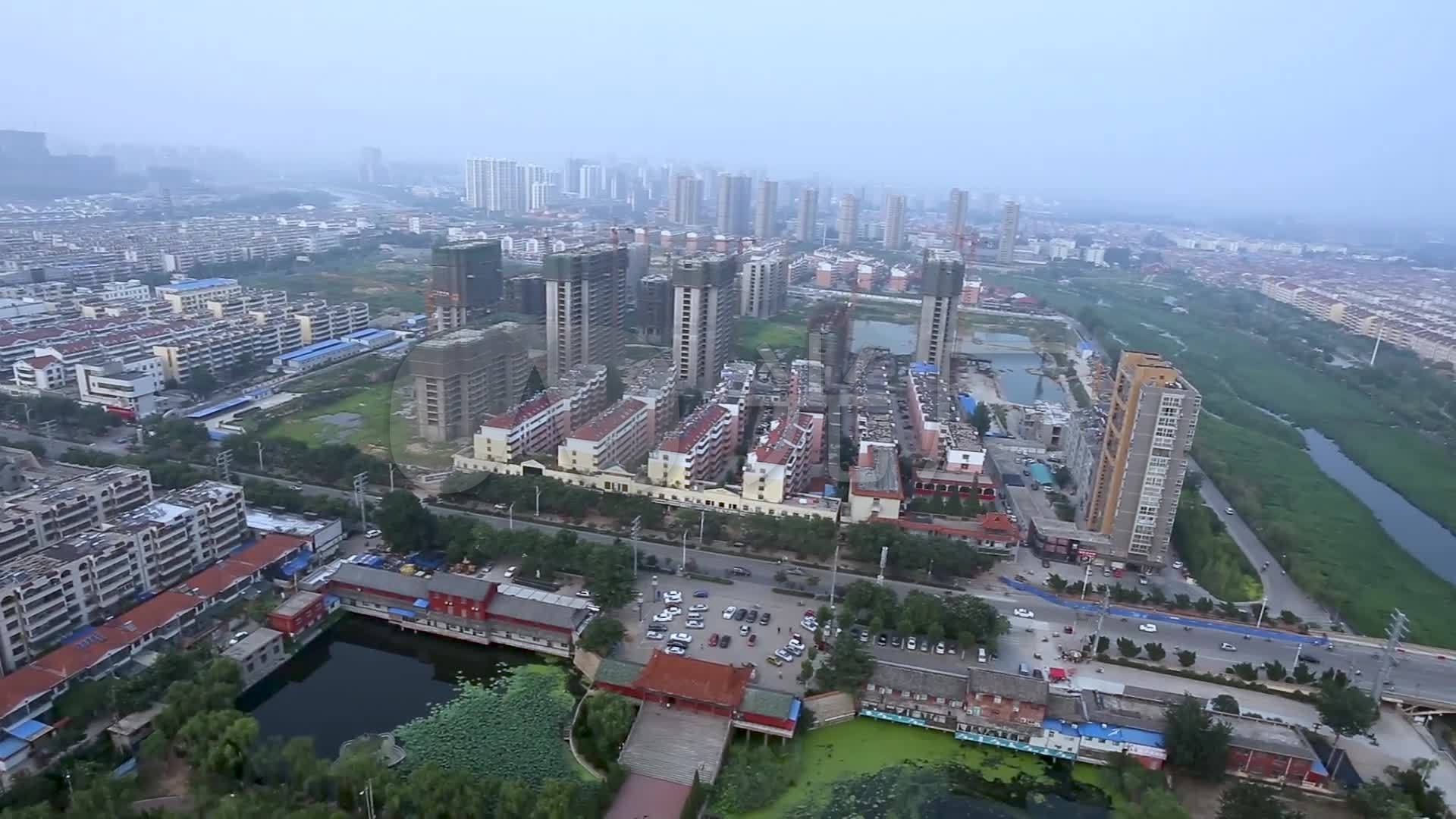 滕州航拍延时摄影滕州地标_1920x1080_高清视频素材