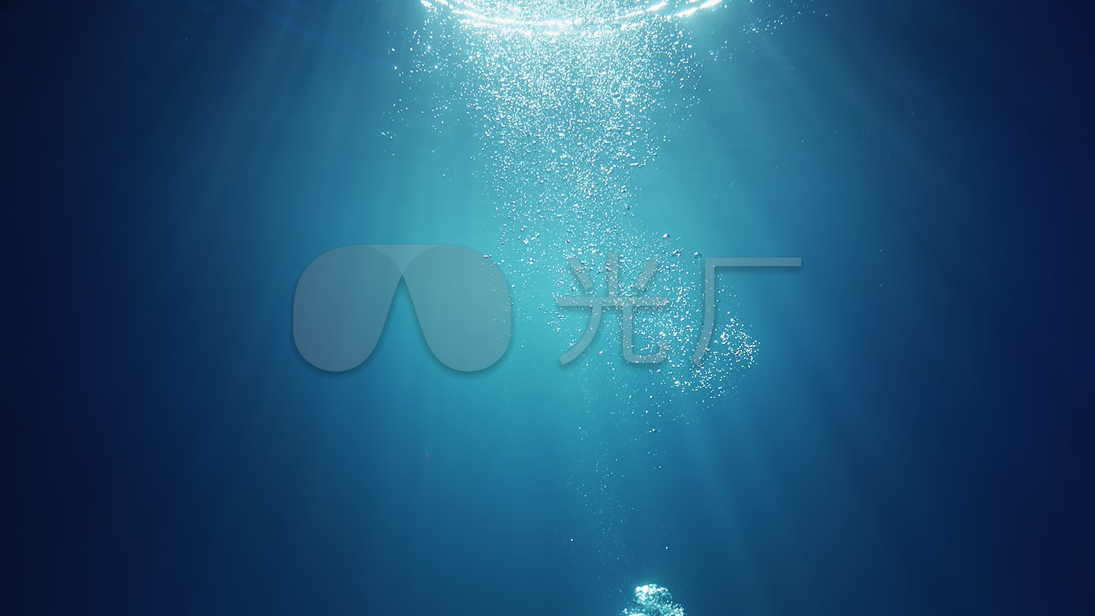 海底阳光蓝色海底_3840x2160_高清视频素材下载(编号