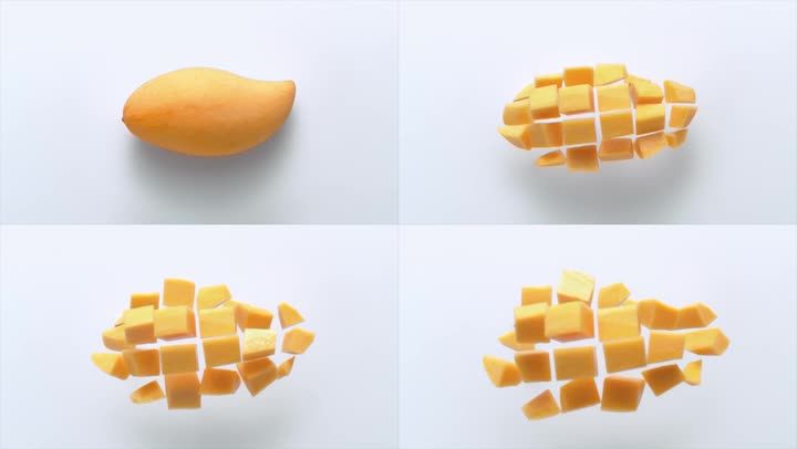 芒果美食制作视频素材冰激凌水果沙冰