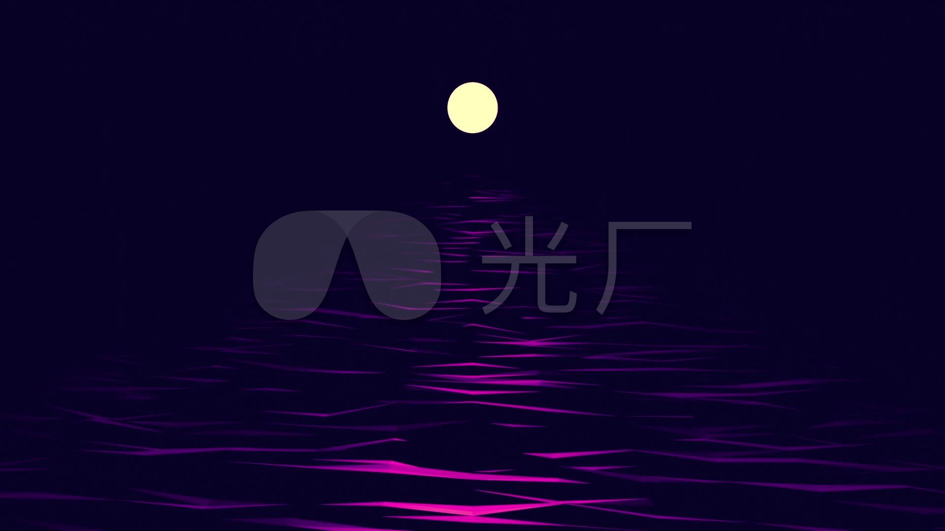 月色下起伏的水面