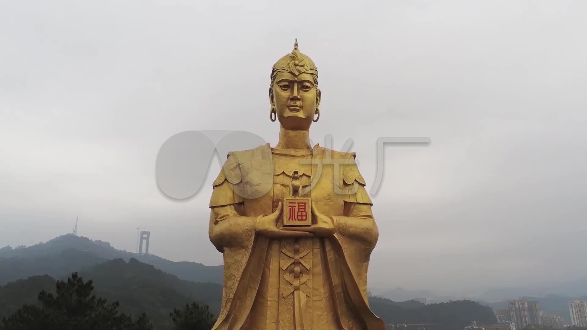 广西梧州龙母圣像_1920x1080_高清视频素材下载(编号