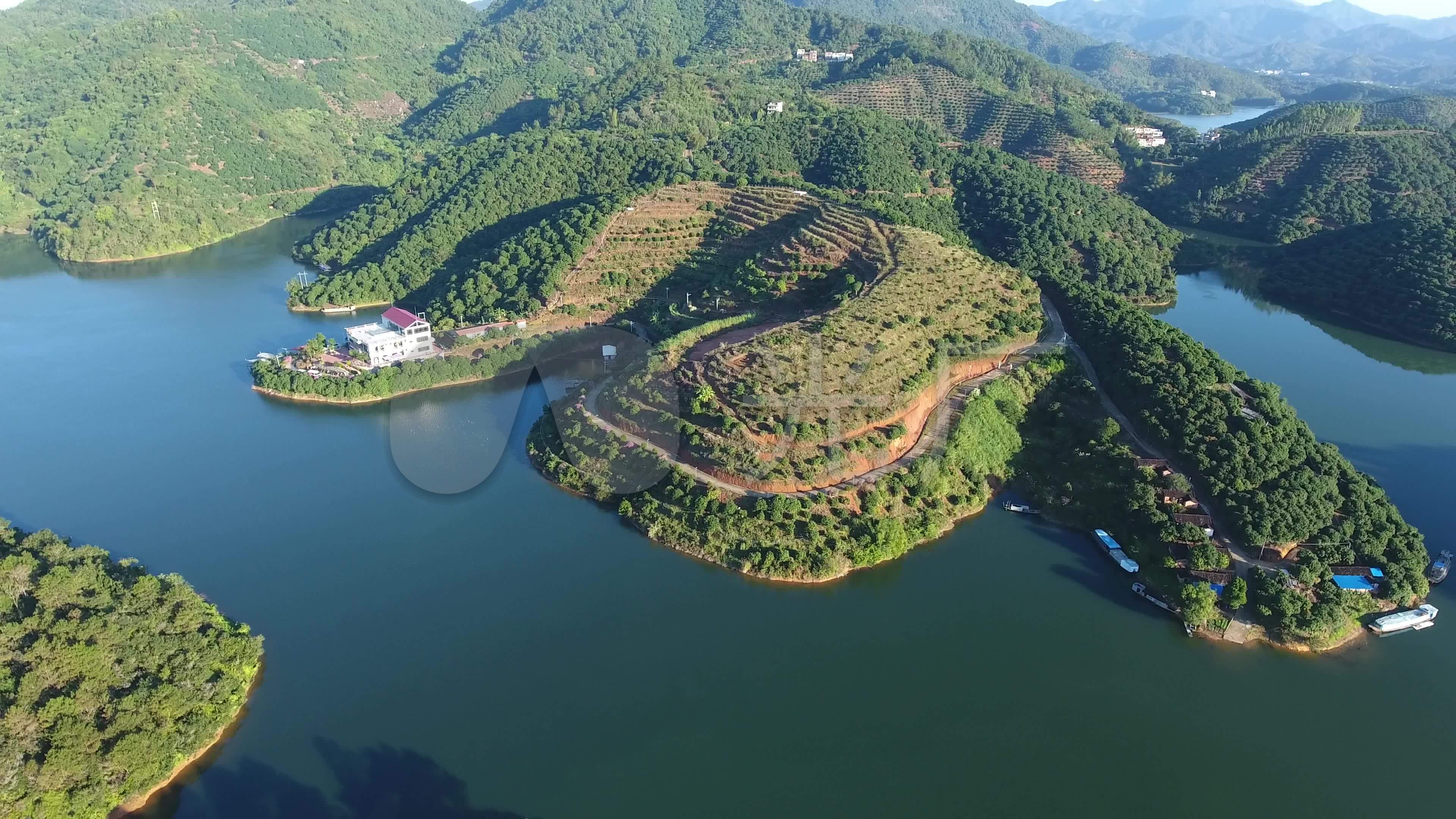 广东高州水库千岛湖航拍高清原版素材