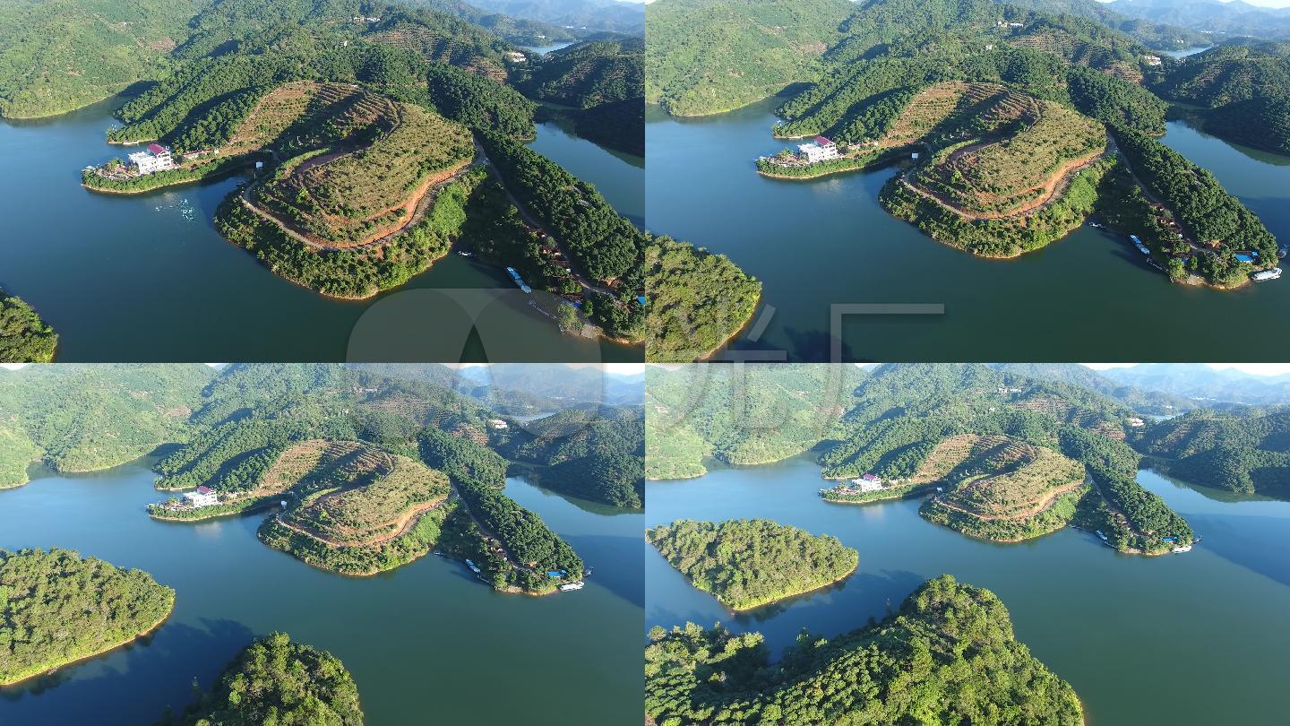 广东高州水库千岛湖航拍高清原版素材