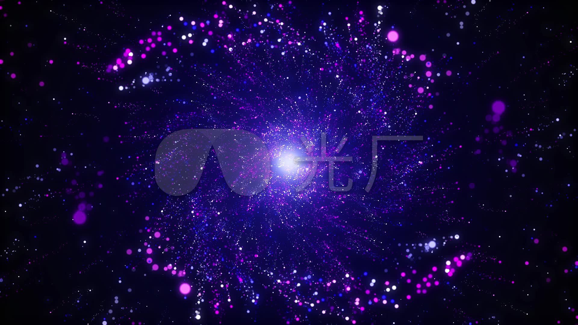 蓝紫色粒子星空led舞台背景