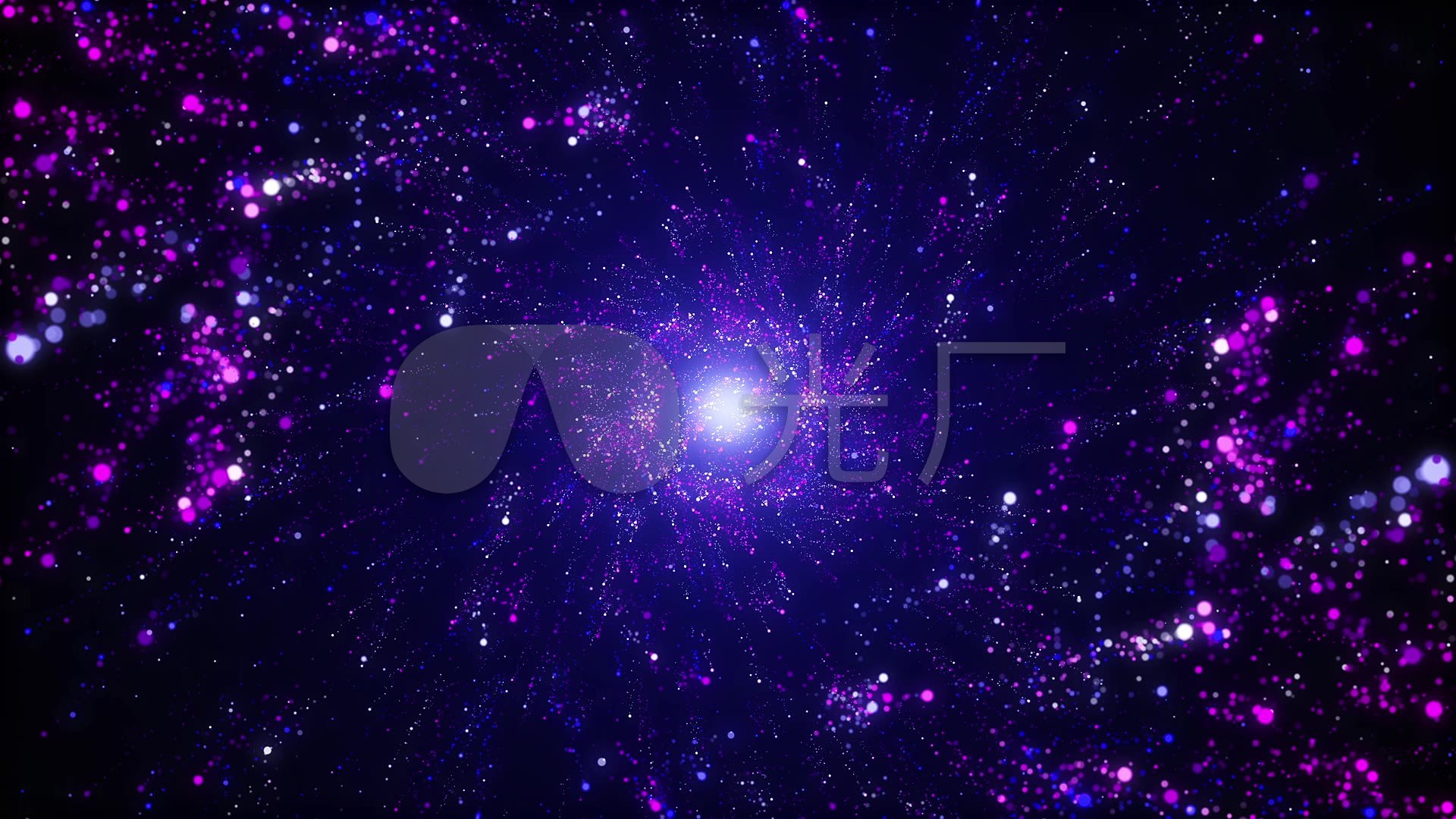 蓝紫色粒子星空led舞台背景