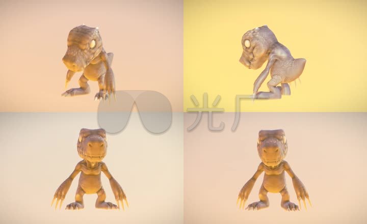小恐龙-带绑定(fbx)_9下载(编号:3337765)_3d模型_vj师网 www.vjshi.