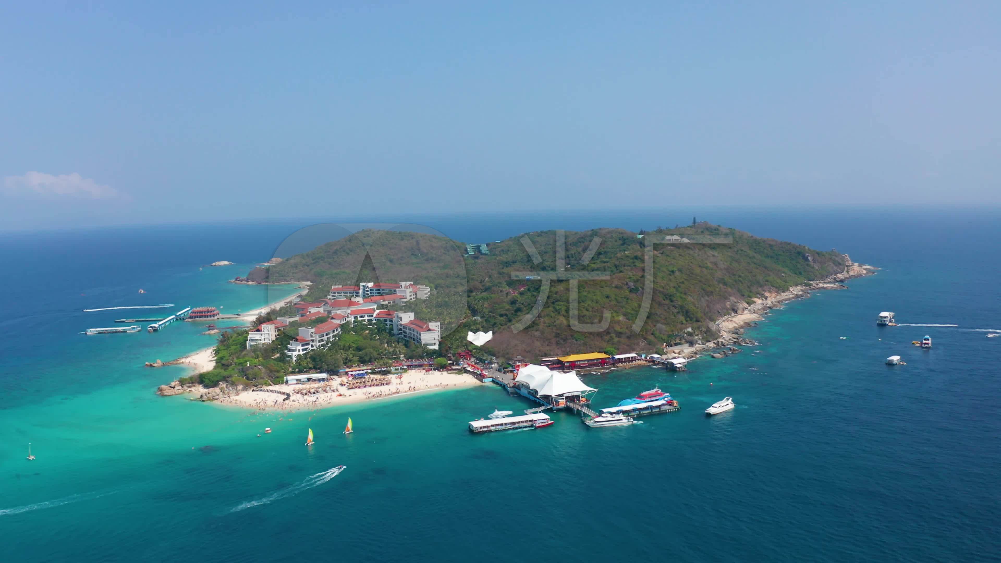 鸟瞰蜈支洲岛_3840x2160_高清视频素材下载(编号:)