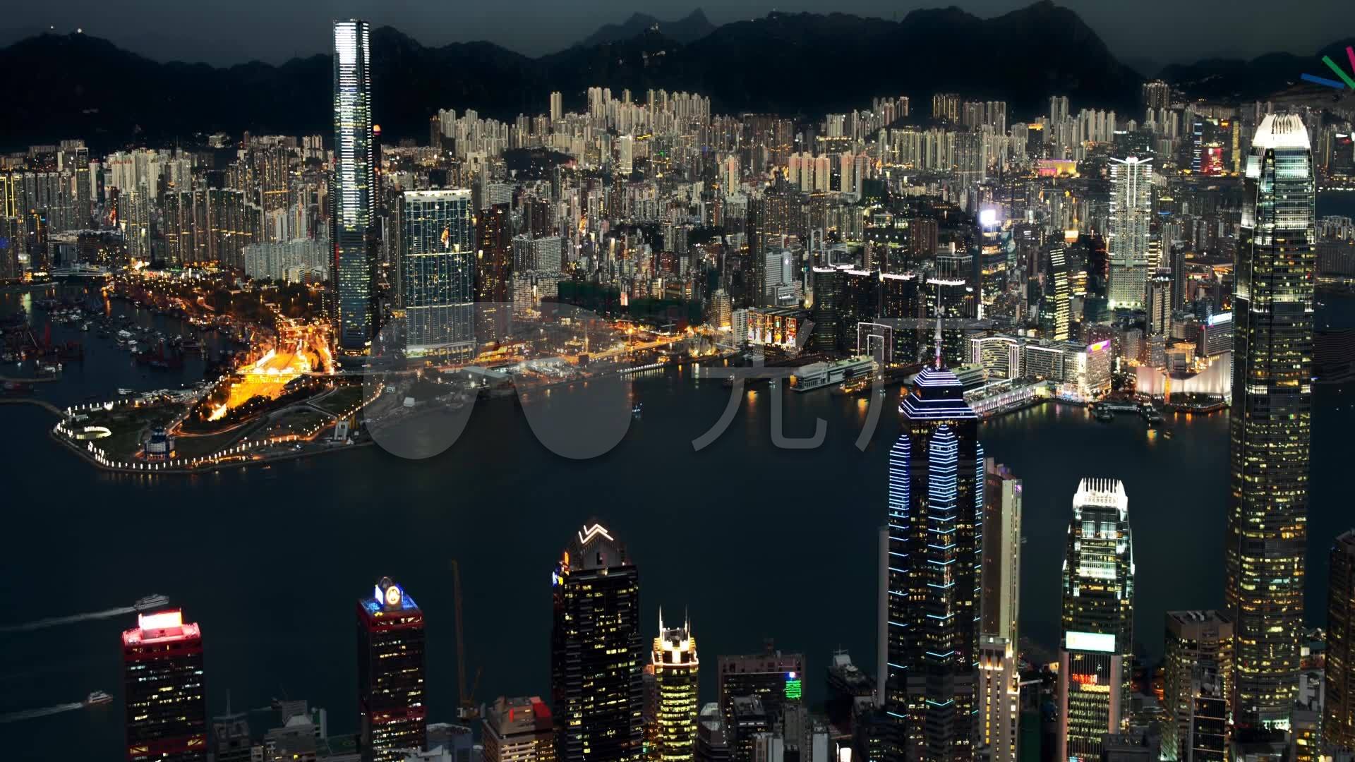 城市夜景香港夜景延时拍摄城市空镜_1920x1080_高清视频素材下载(编号