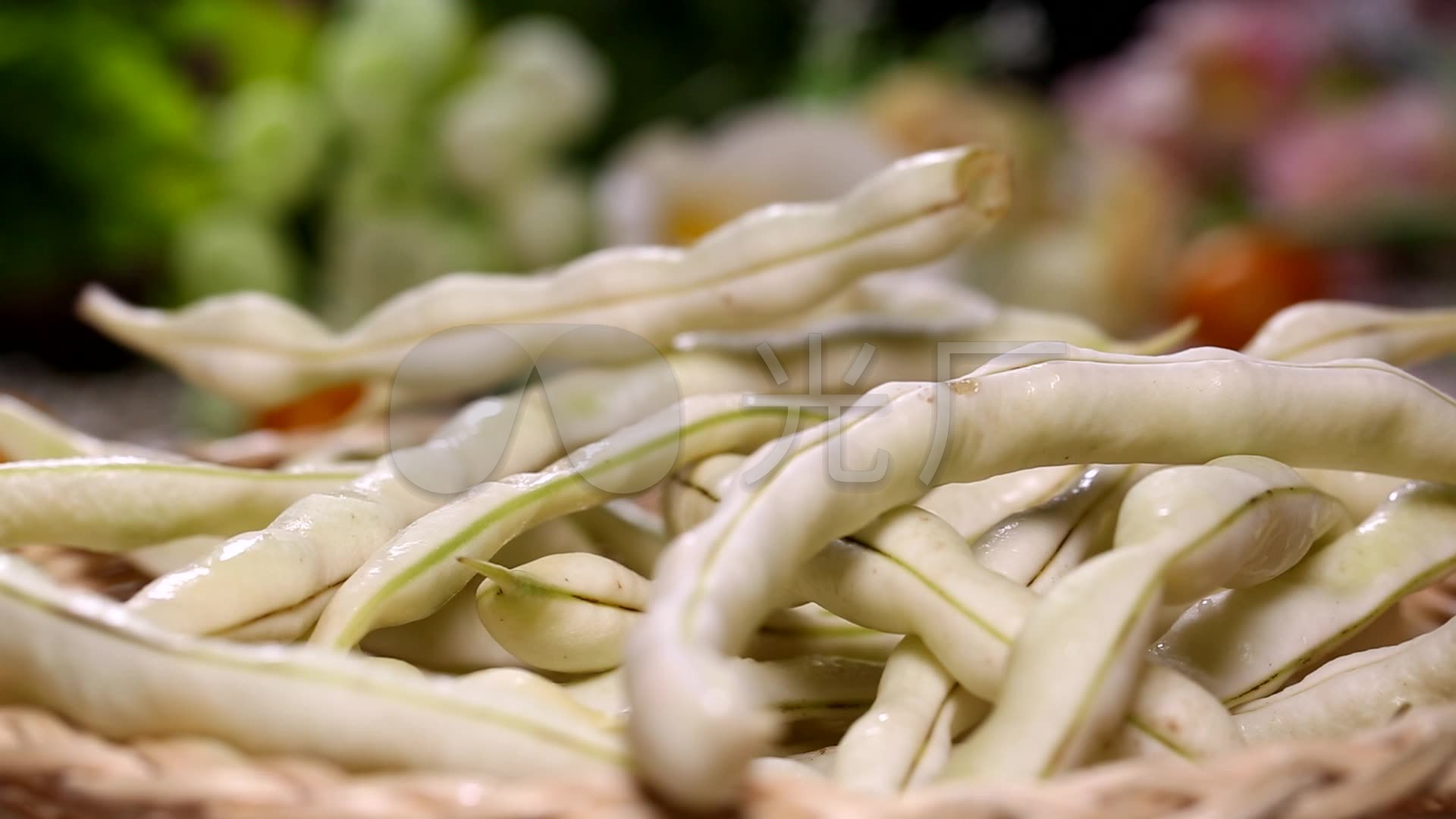 豆角扁豆白不老蔬菜绿色美食新_1920x1080_高清视频素材下载(编号