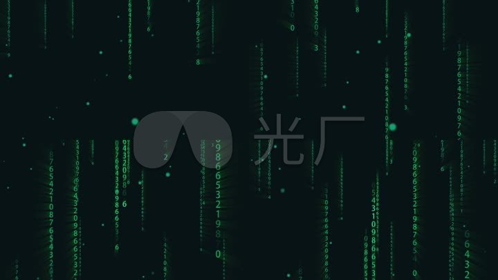 黑客帝国科技数字雨动态素材