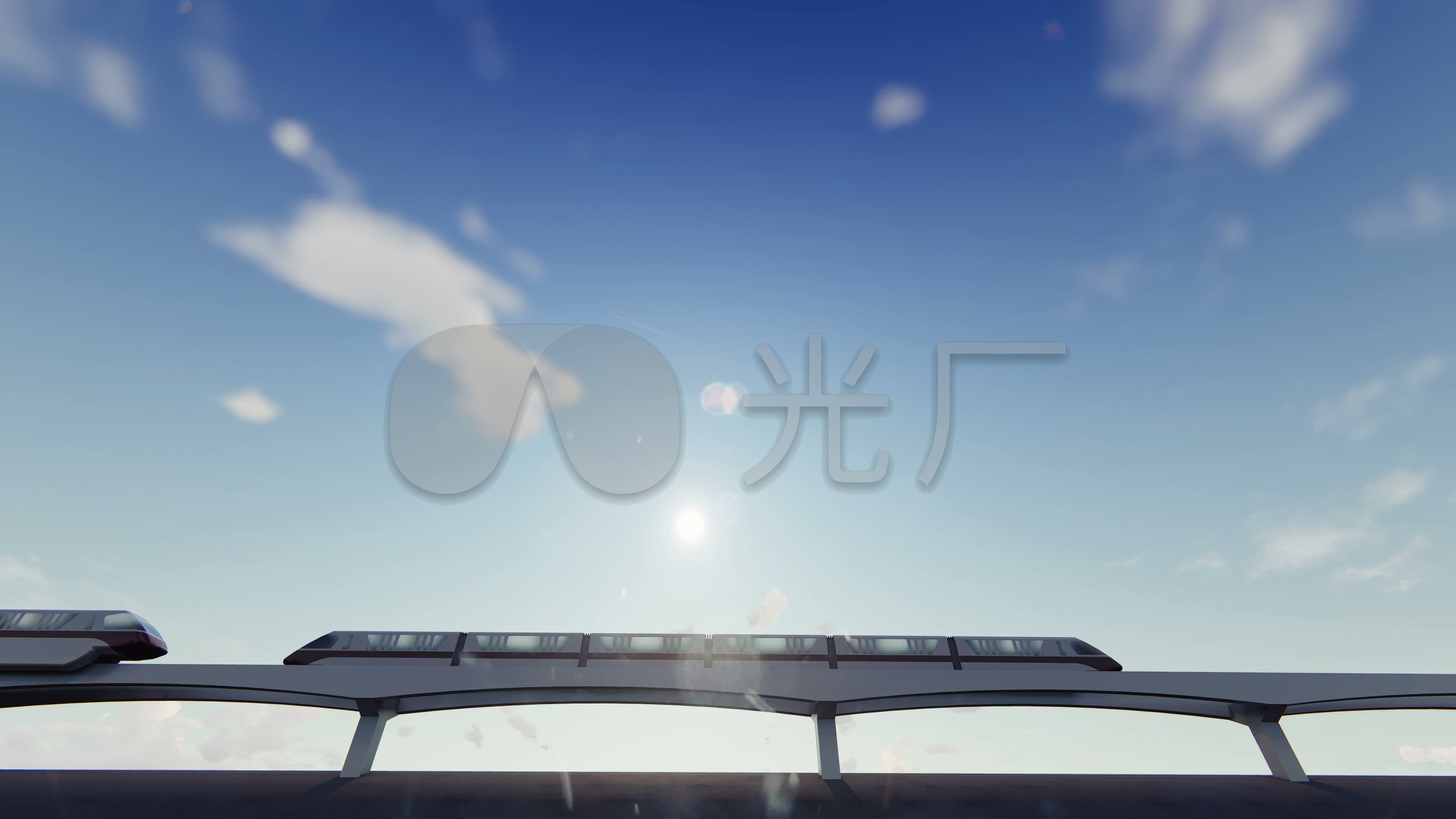 【4k】3d火车动车和谐号仰拍_3840x2160_高清视频素材