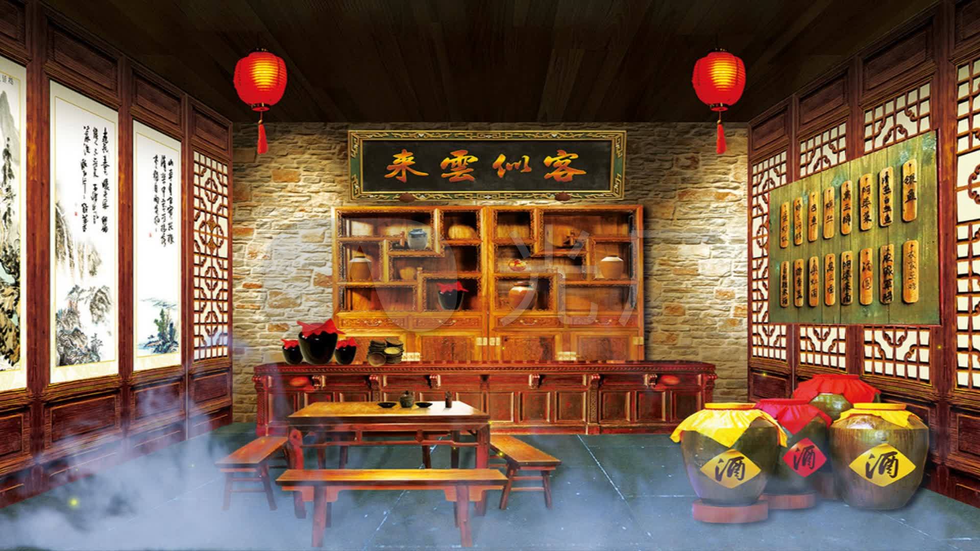 戏曲背景古代酒馆客栈_1920x1080_高清视频素材下载