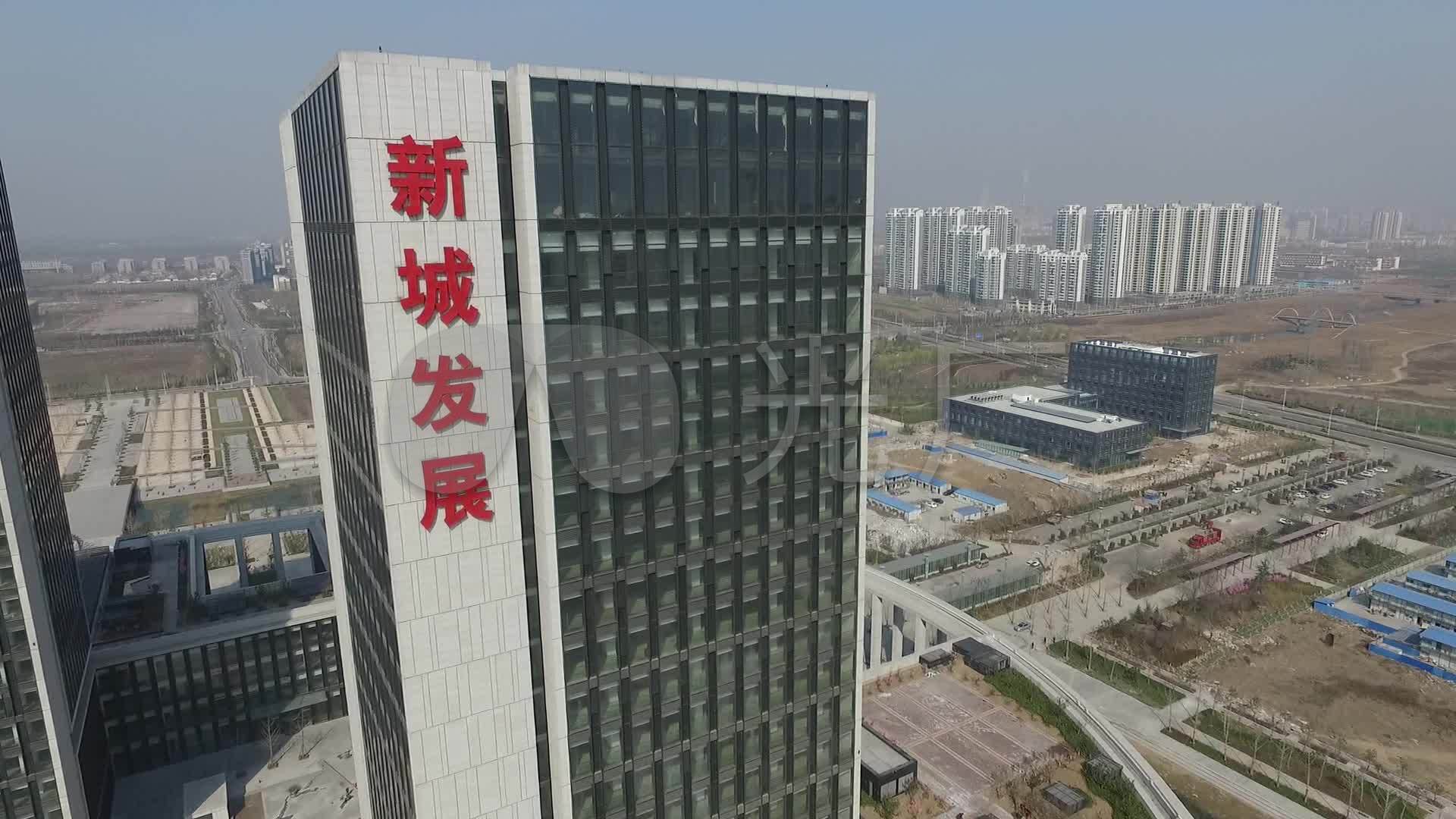 济宁北湖新区新城发展大楼航拍视频_1920x1080_高清
