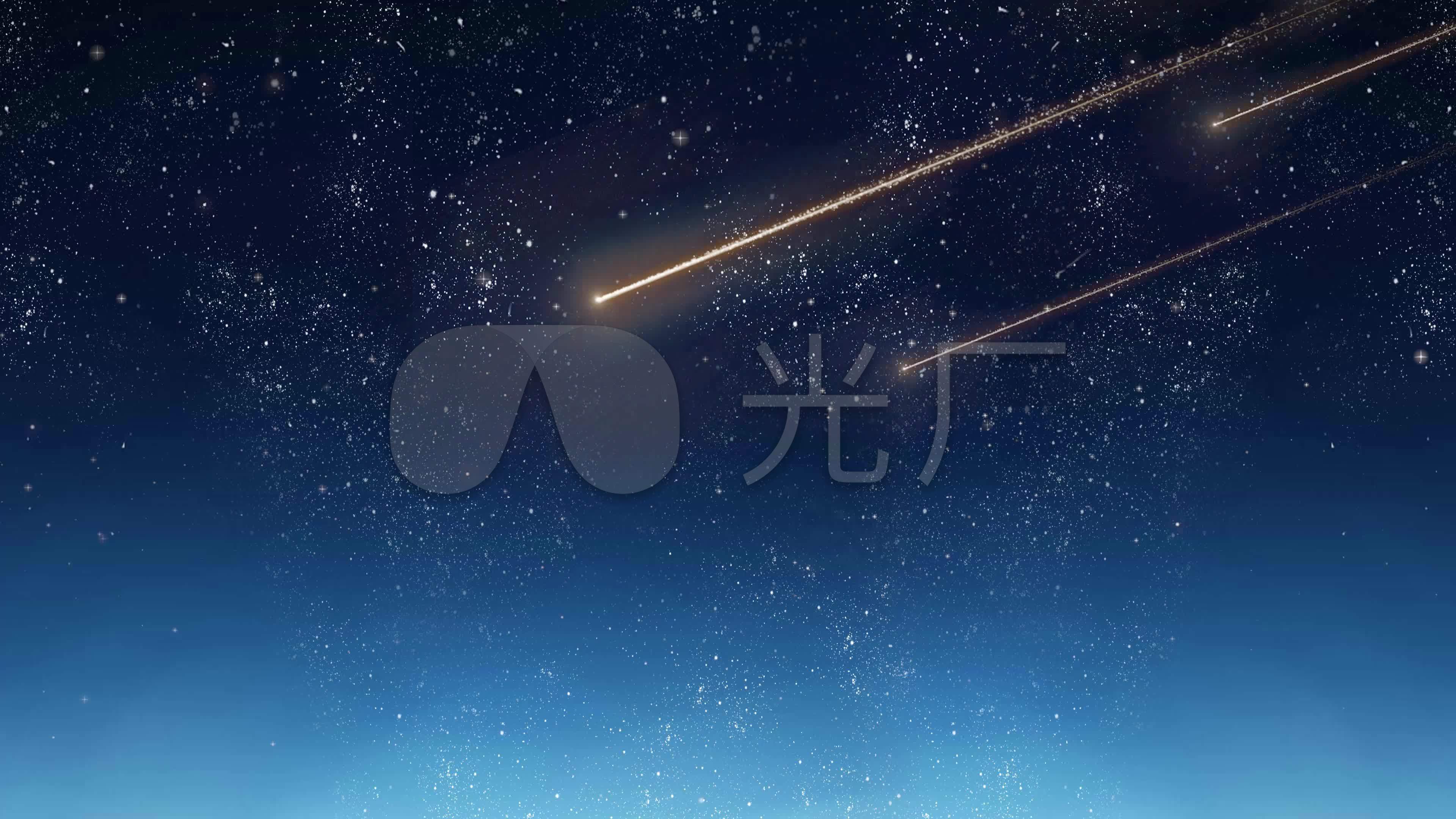 流星划过星空舞台背景7_3840x2160_高清视频素材下载