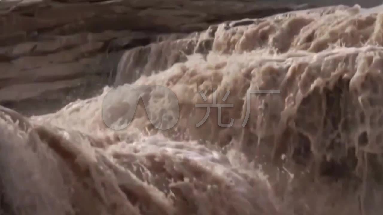 波涛汹涌澎湃黄河水惊涛骇浪江水视频素材