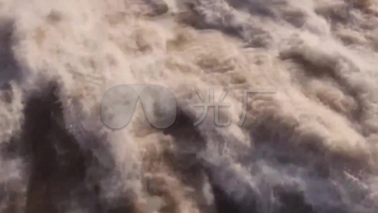 波涛汹涌澎湃黄河水惊涛骇浪江水视频素材