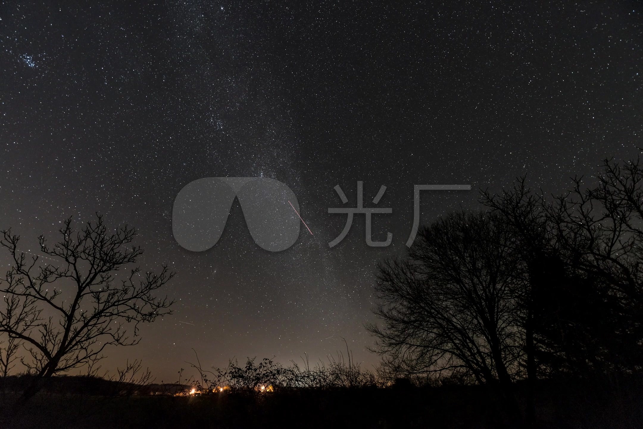 2160×1440电脑壁纸,2160x1440分辨率壁纸 延时摄影-平野里的夜色苍穹_2160x1440_高清视频素材
