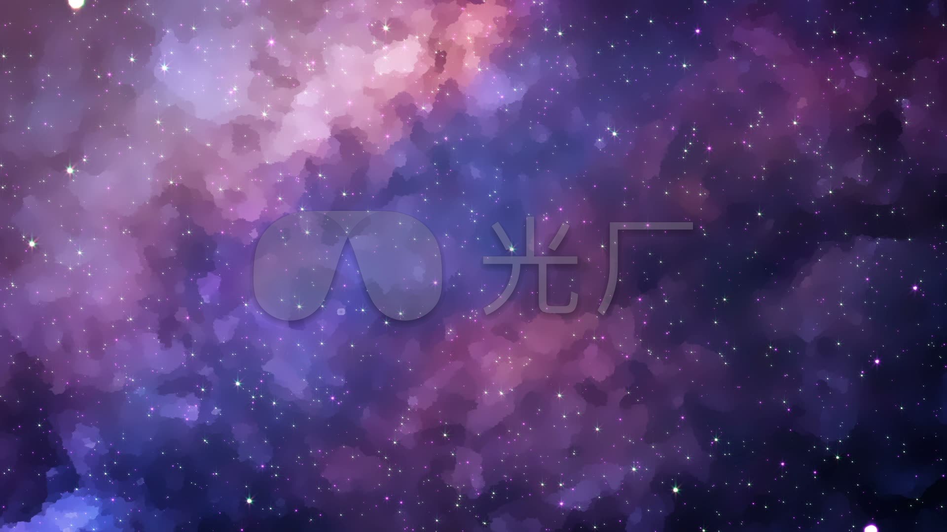 【hd】油画质感银河系3d动画粒子穿梭_1920x1080_高清