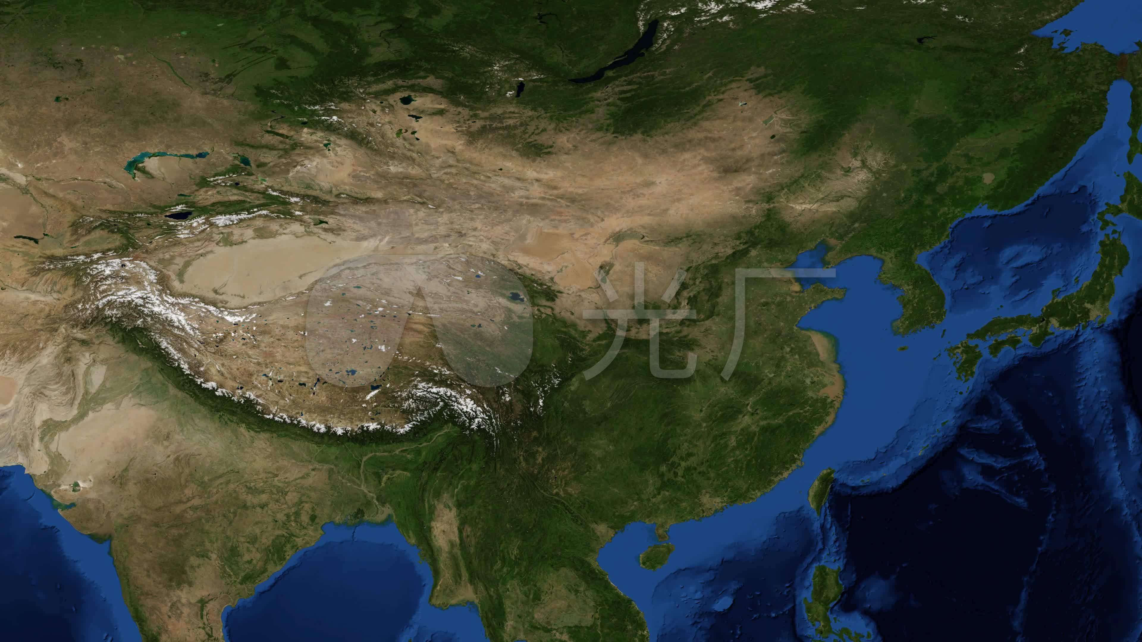 中国亚洲世界地图地球_3840x2160_高清视频素材下载