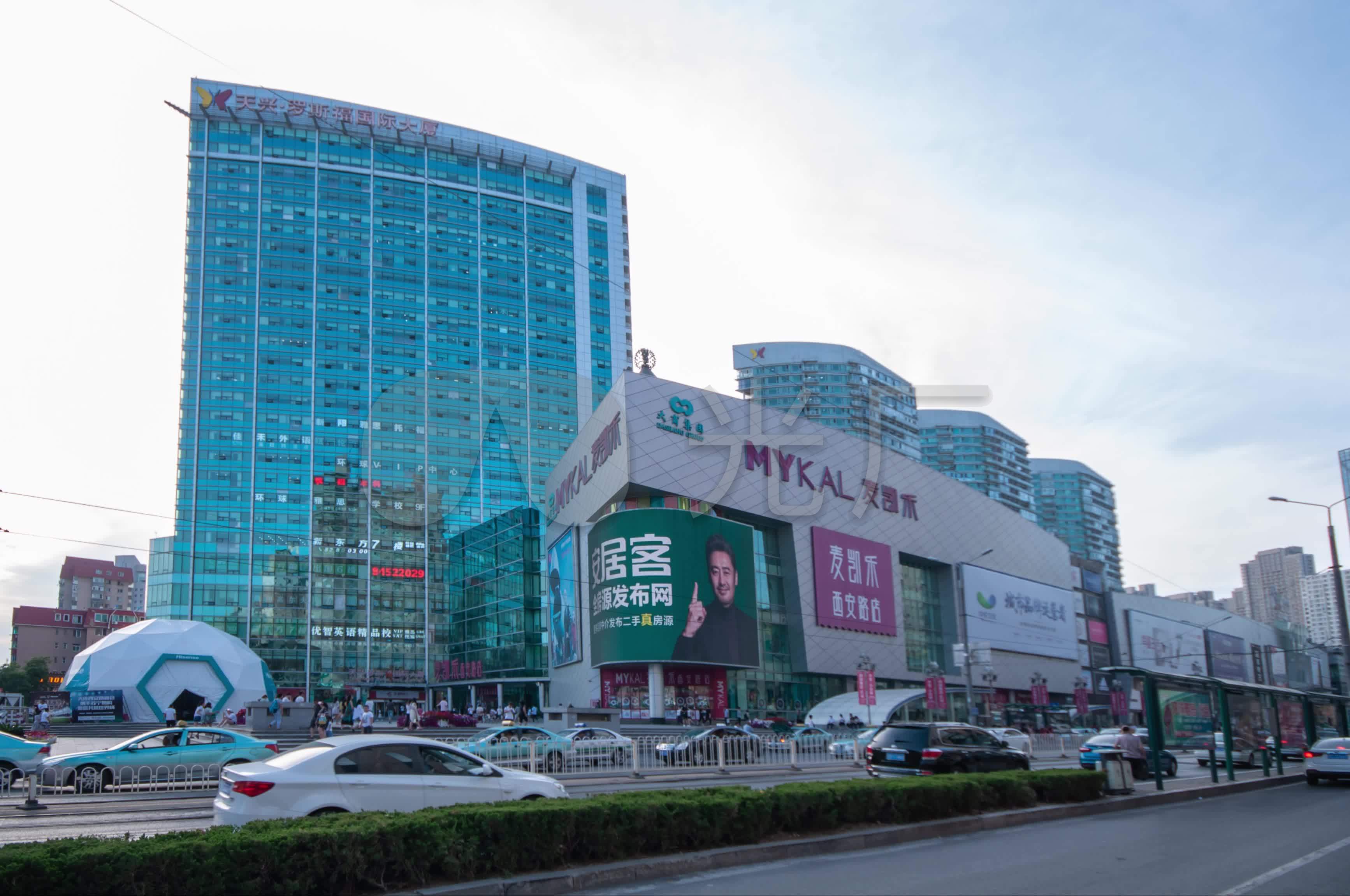 大连延时摄影西安路_3468x2304_高清视频素材下载(:)