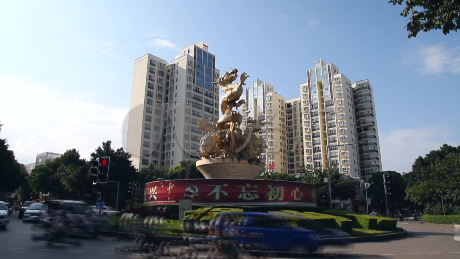 保山市九龙雕塑延时视频