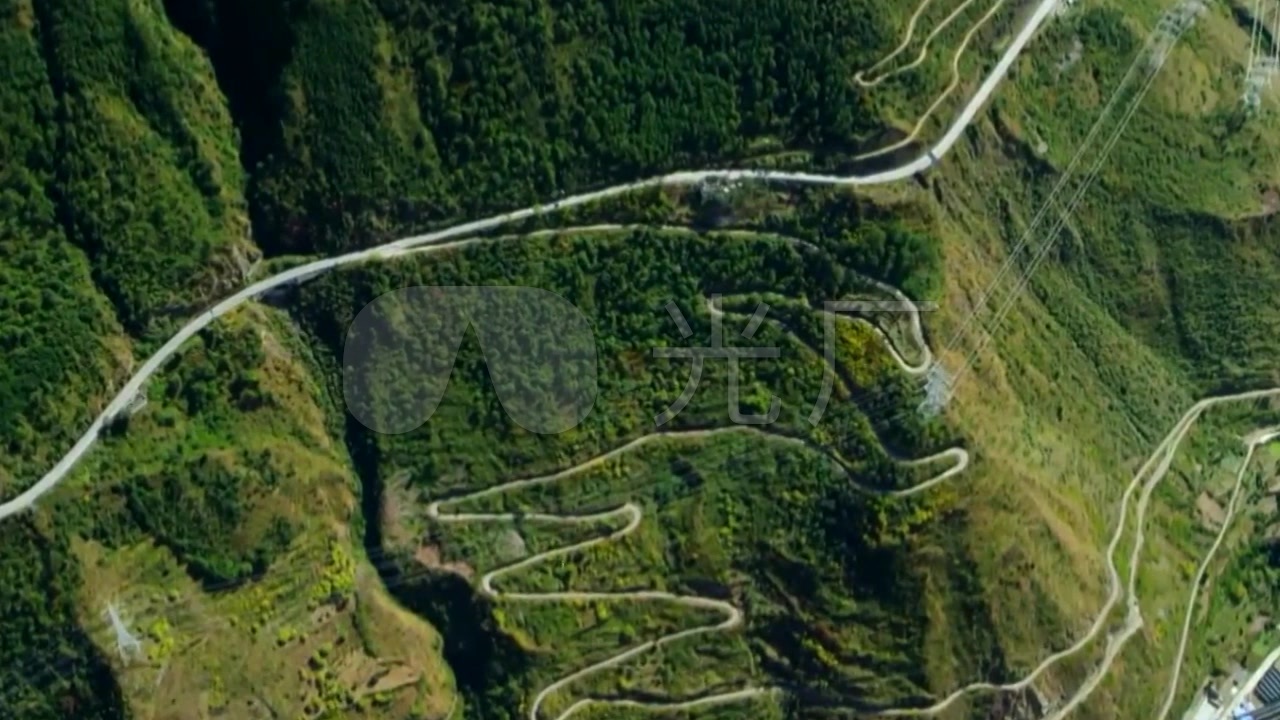 盘山公路大山高山交通出行视频素材