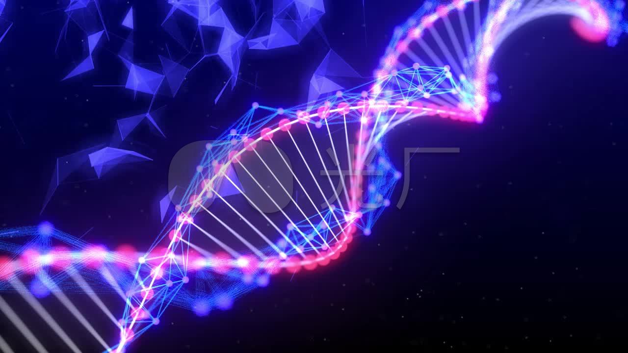 玄幻 彩色dna链条超长动画