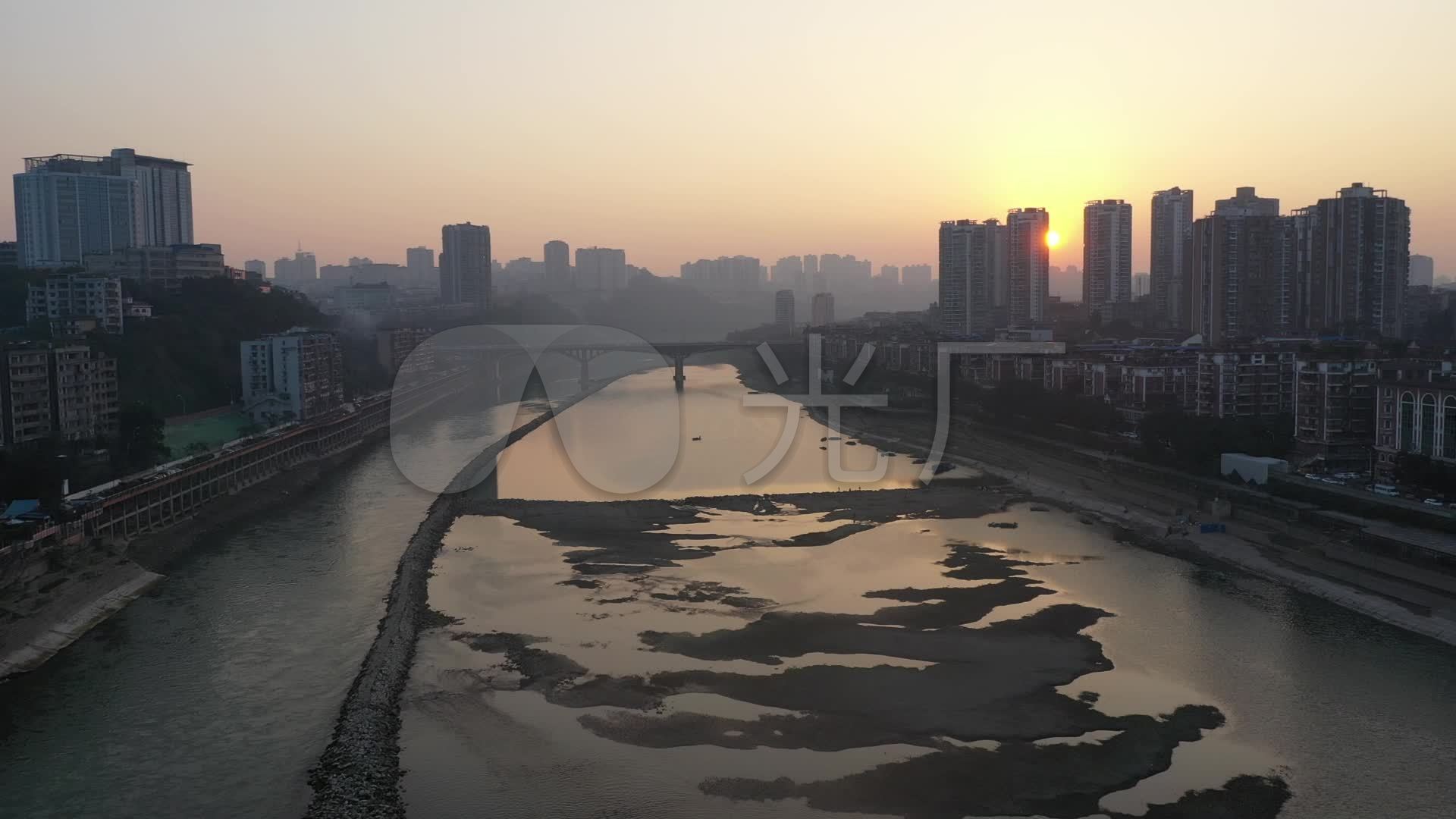 泸州航拍沱江一桥一镜到底