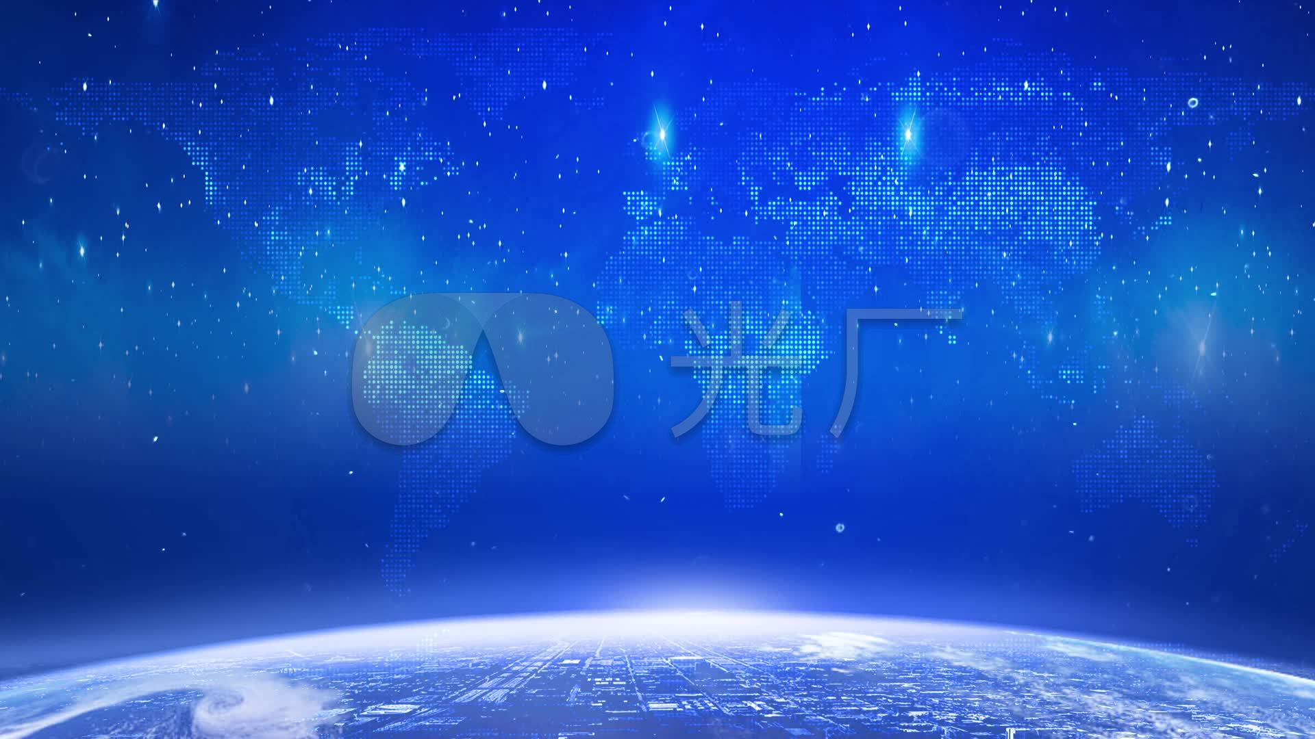 蓝色地球背景_1920x1080_高清视频素材下载(编号:)