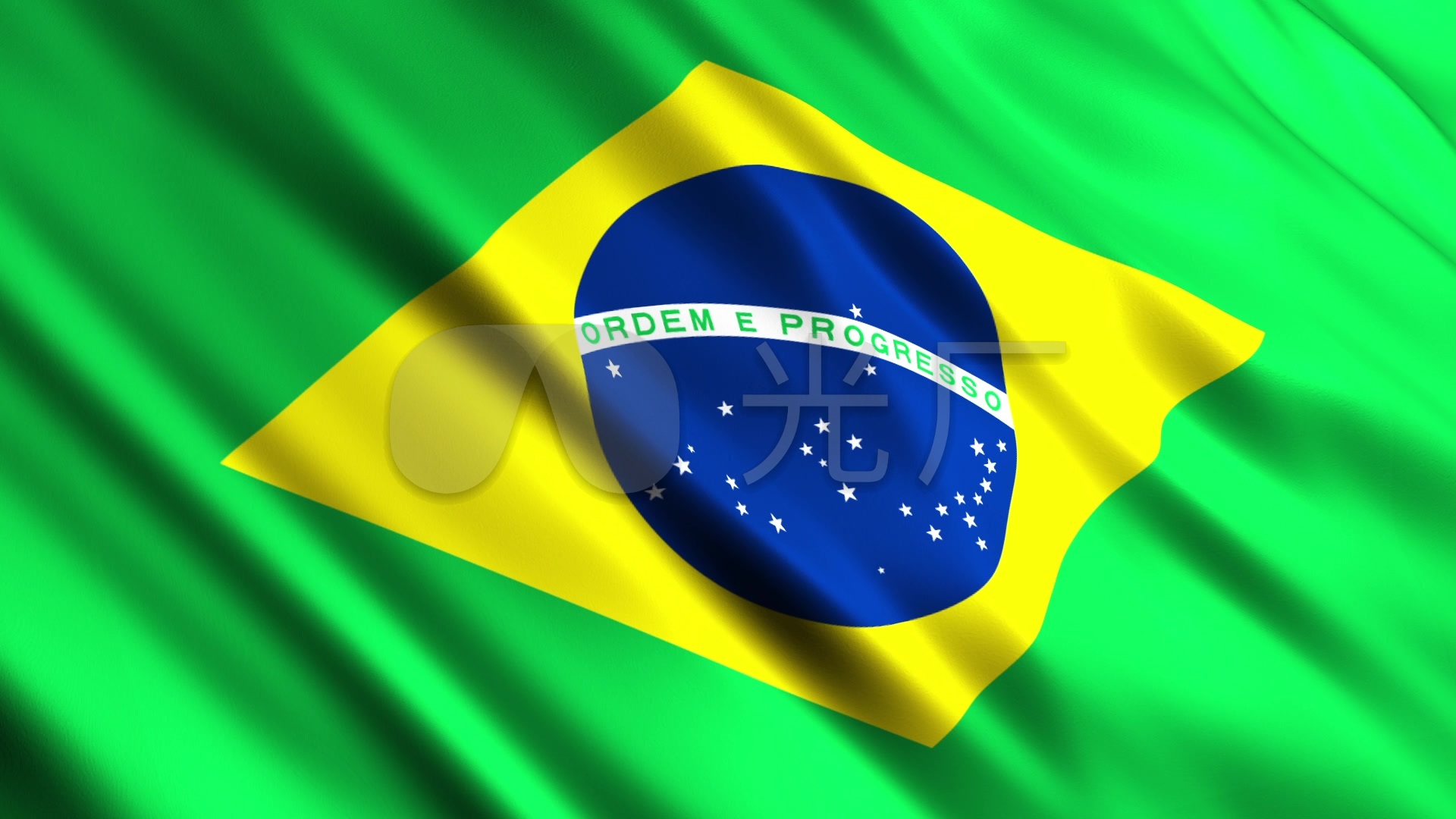 巴西国旗特写视频_1920x1080_高清视频素材下载(编号