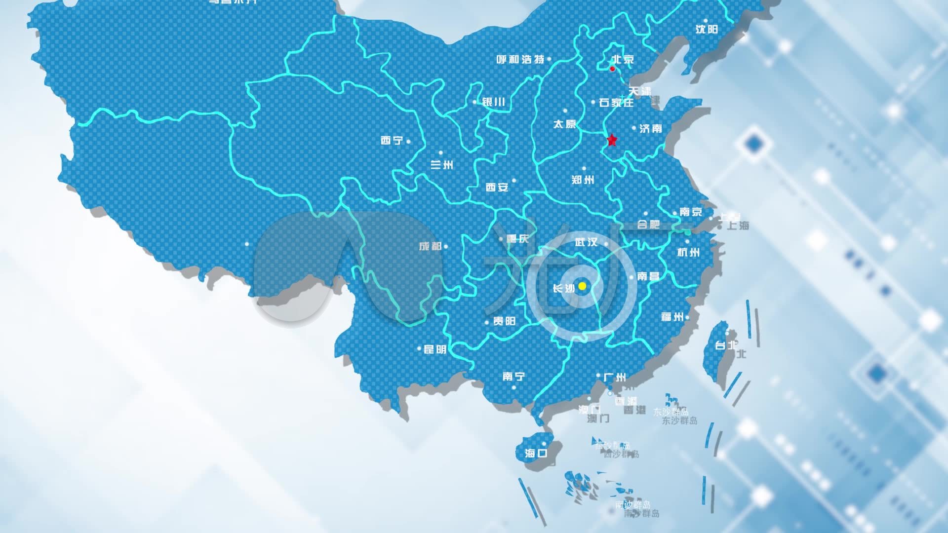 湖南长沙地图辐射区