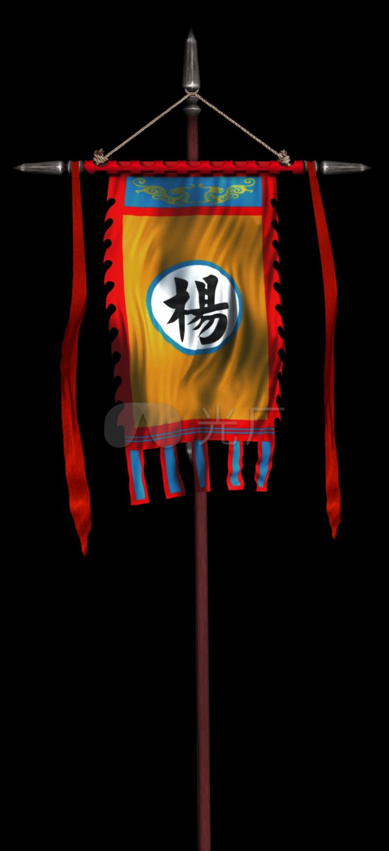 古代宋朝杨家将旗帜帅旗战旗军旗_800x1750_高清视频
