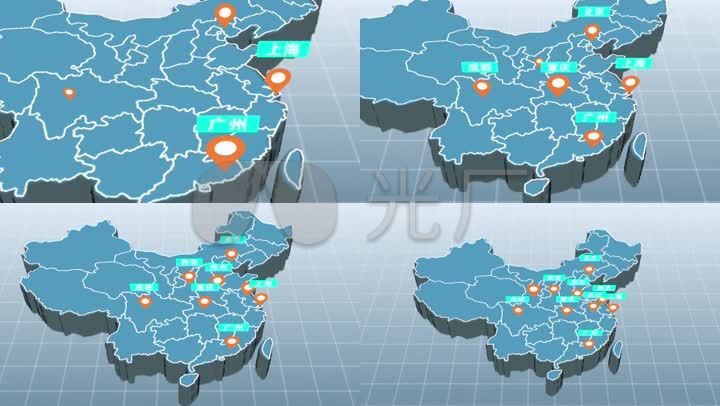 地图三维地图地图分布效果分布高科技地图 【声明】vj师网所有