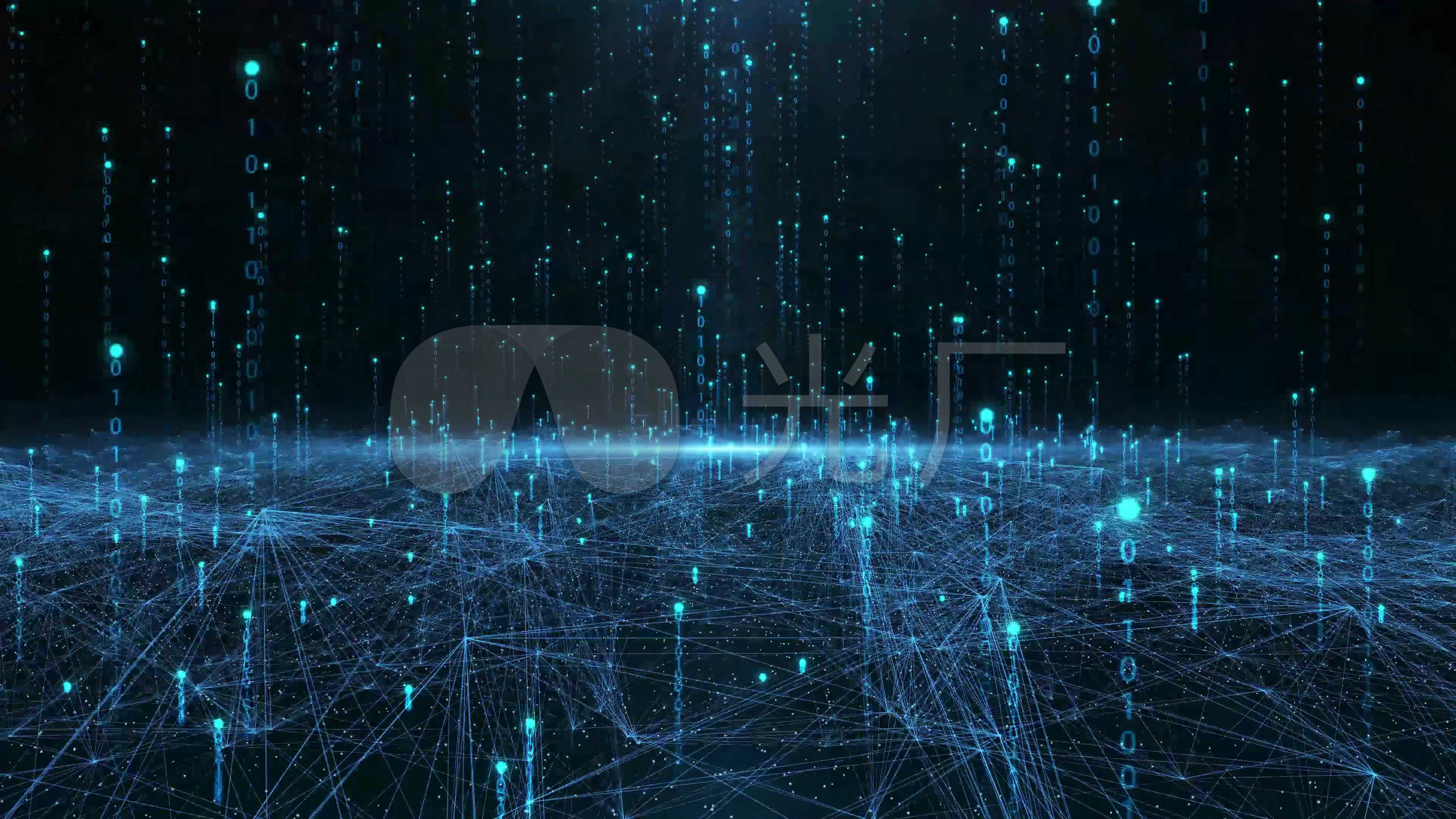 【4k】科技粒子数据背景_3840x2160_高清视频素材下载