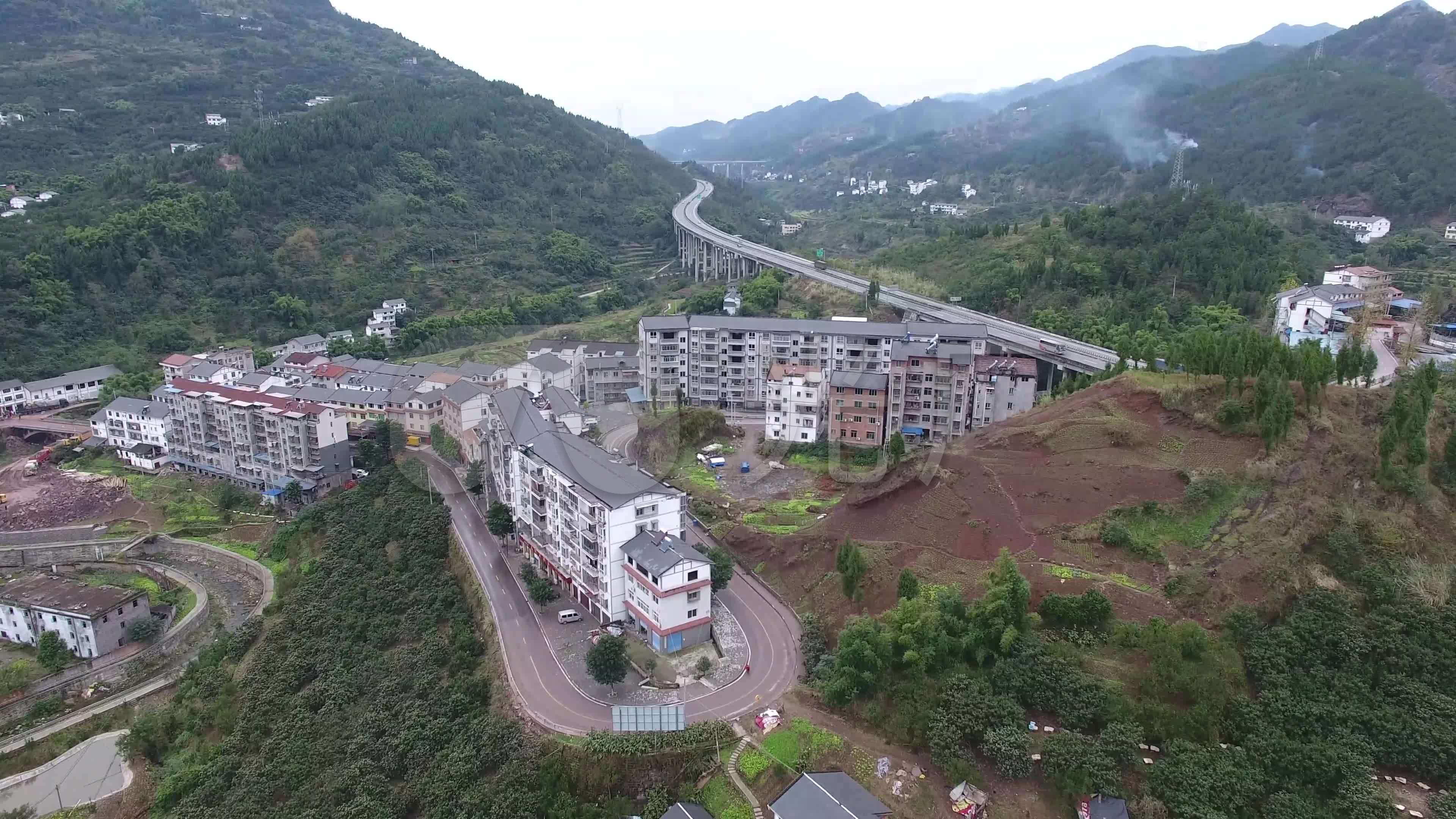 万州区大周镇乡村4k航拍_3840x2160_高清视频素材下载