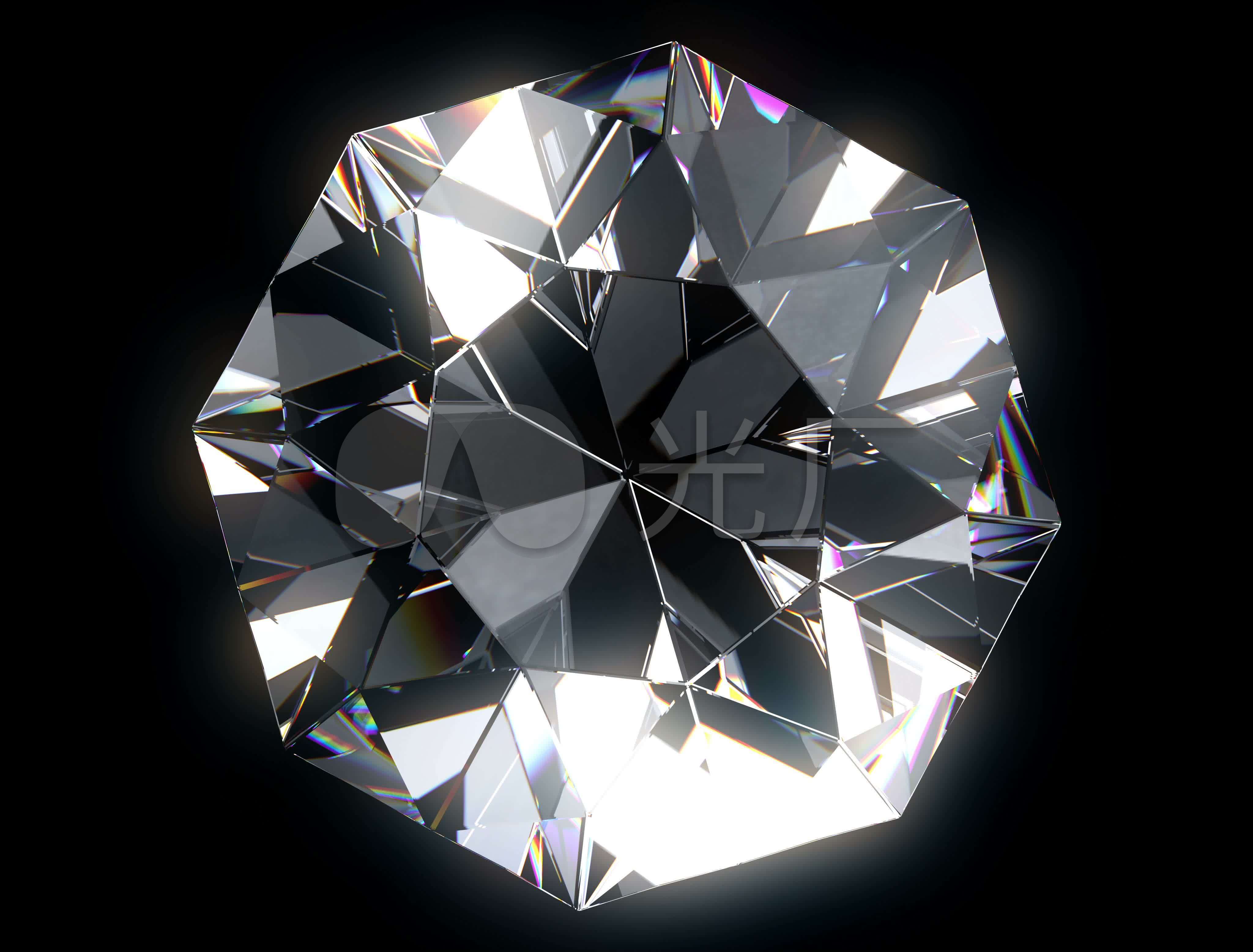 奢华钻石璀璨钻石_4096x3112_高清视频素材下载(编号