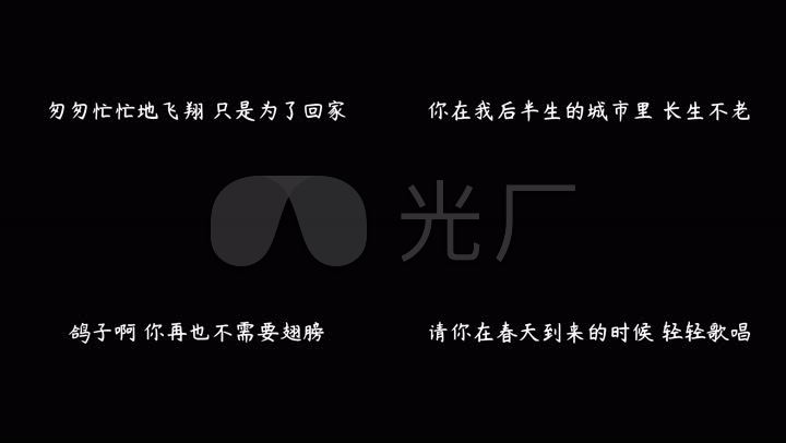 宋冬野-鸽子(4k)