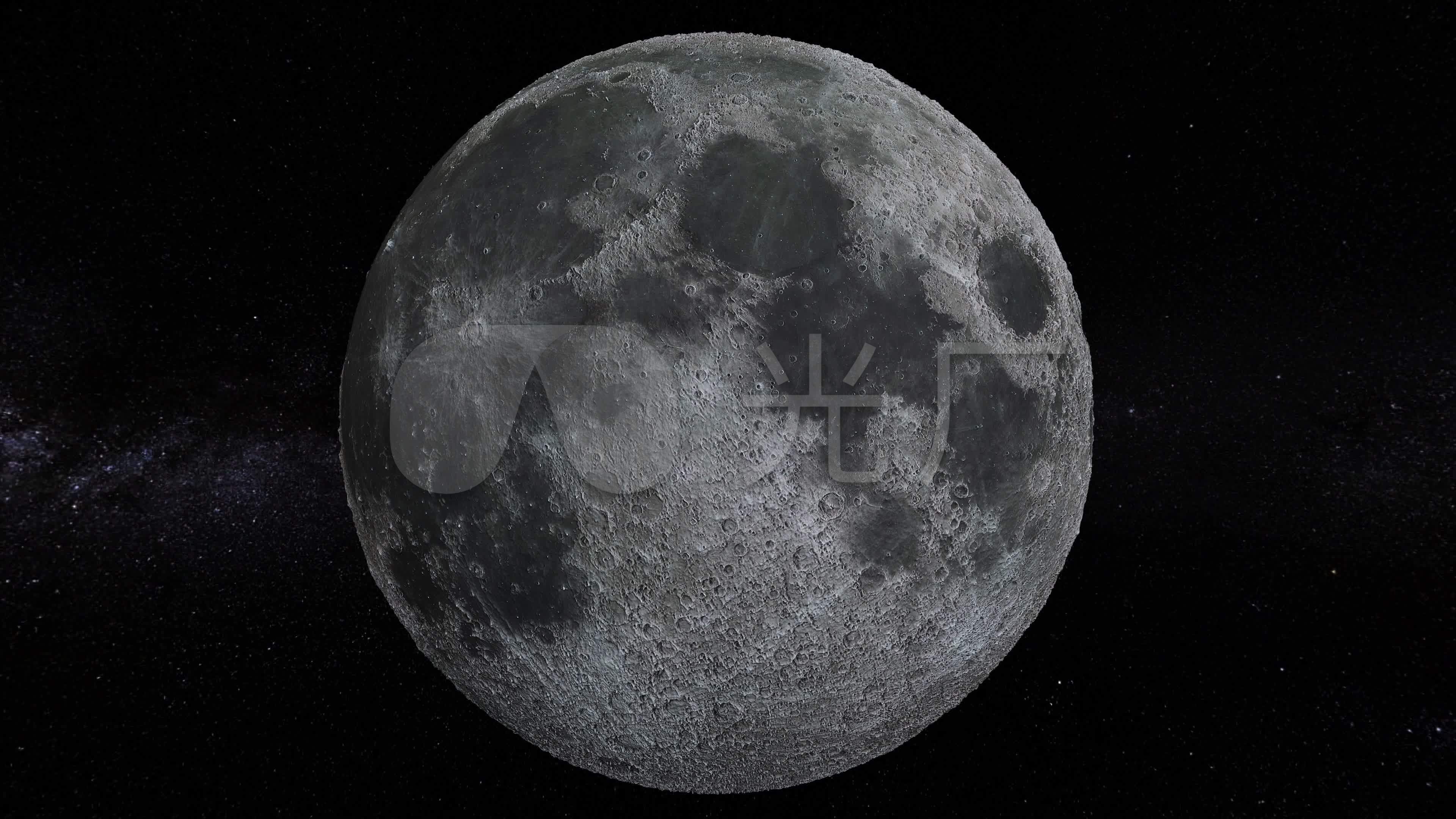 月亮360度旋转视频_3840x2160_高清视频素材下载(编号
