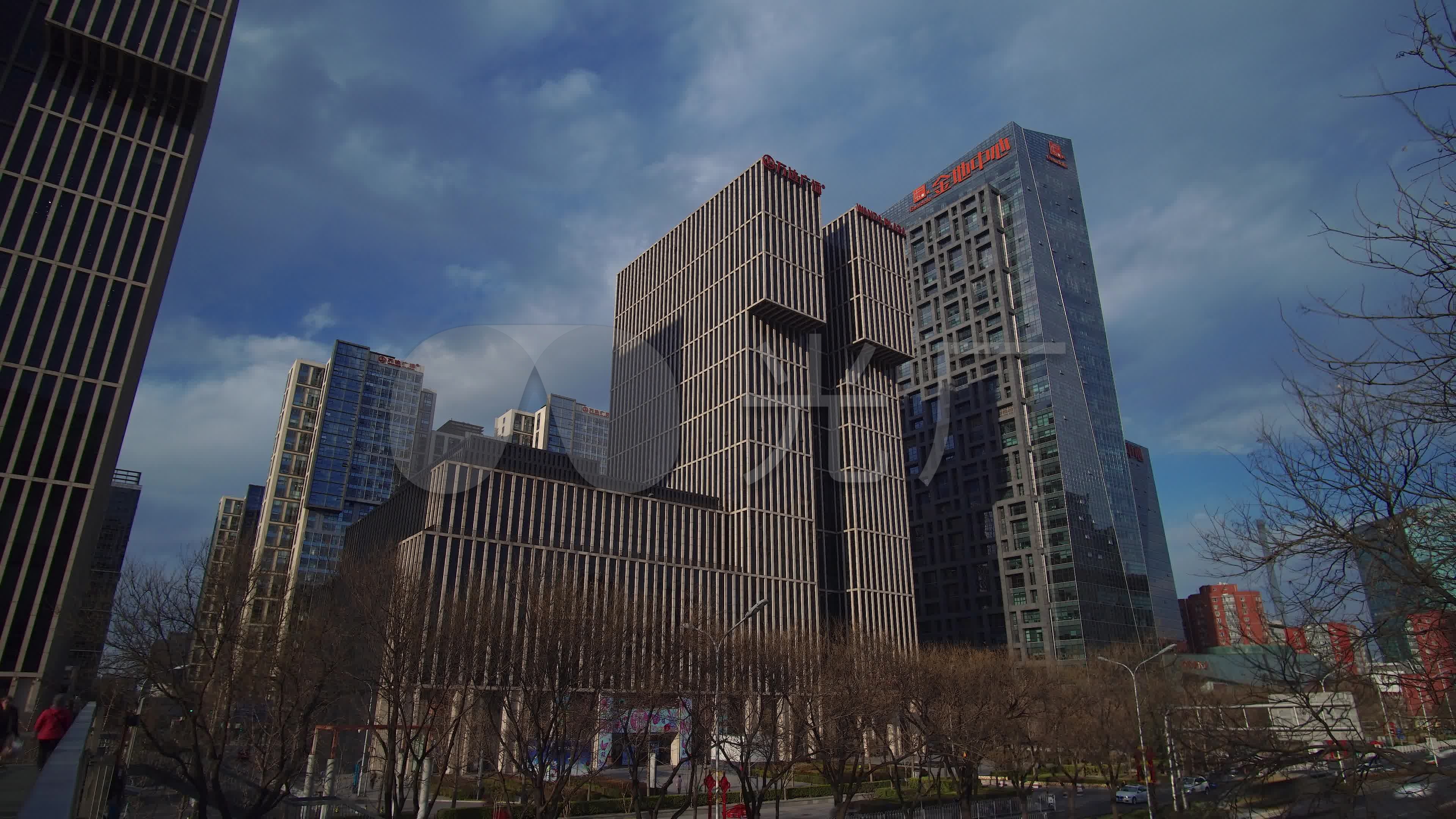 北京cbd商业大厦延时摄影大望路_3840x2160_高清视频素材下载(编号