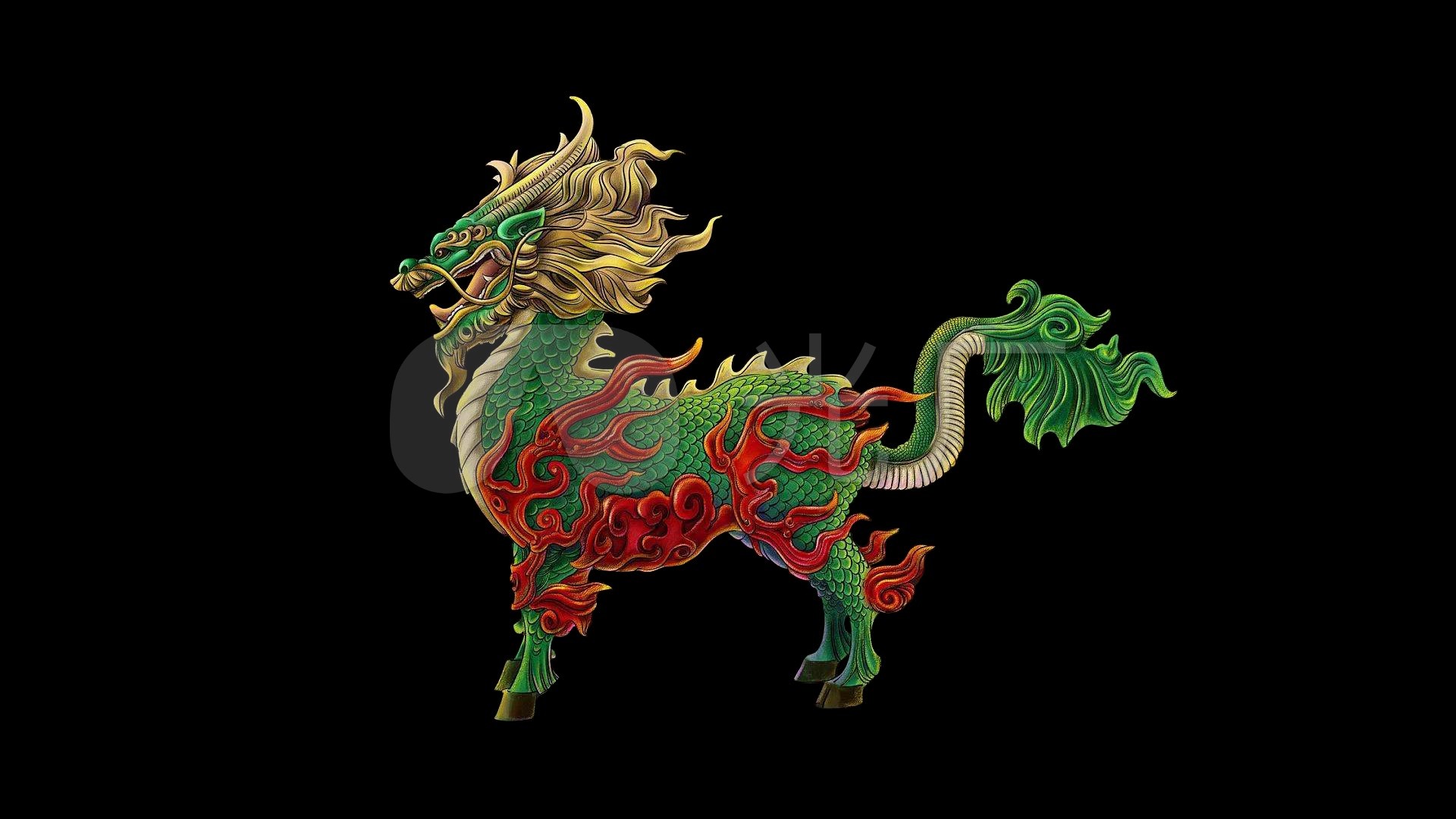 麒麟透明通道 透明通道麒麟