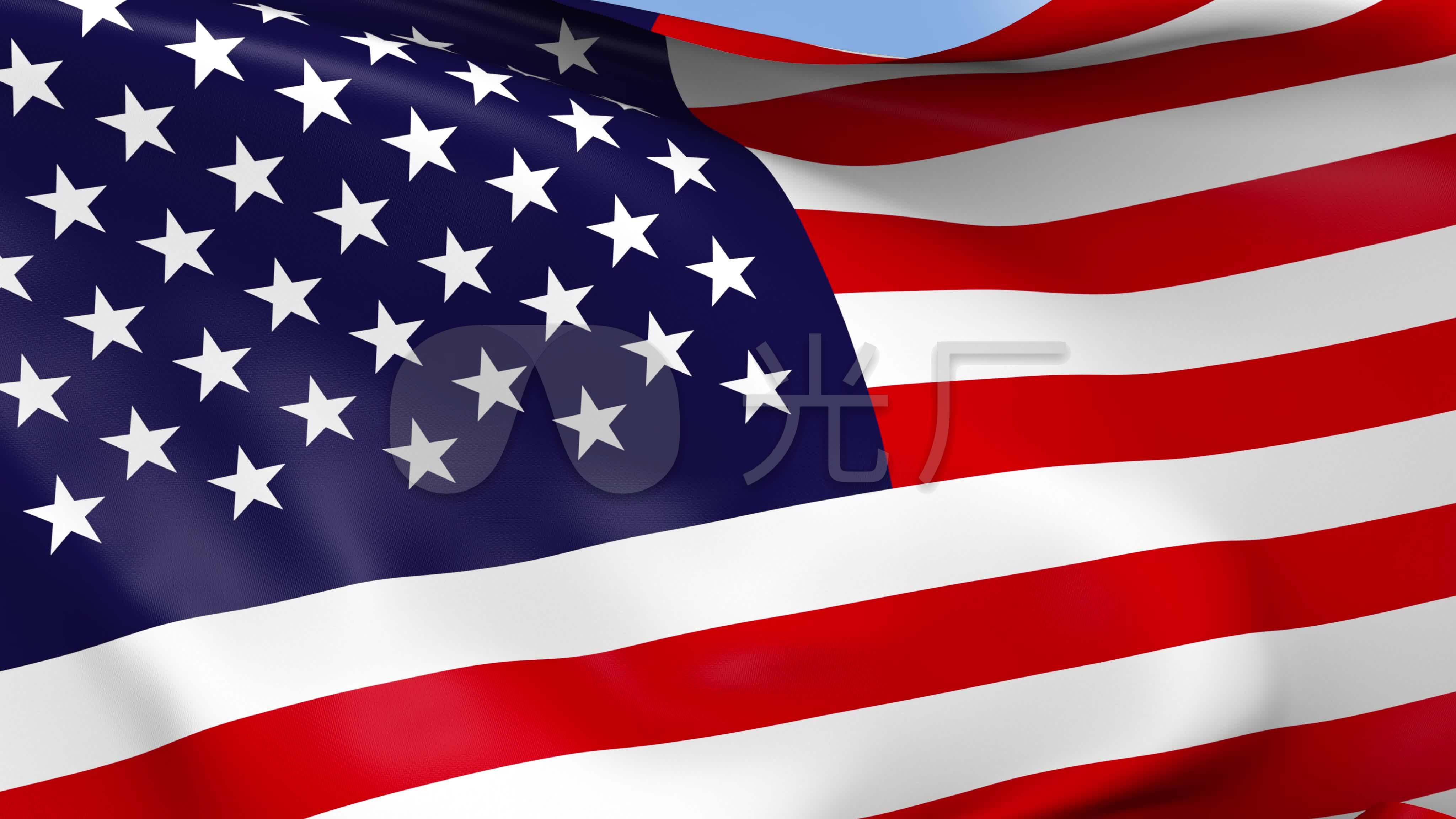 4k美国国旗loop视频_4096x2304_高清视频素材下载(:)