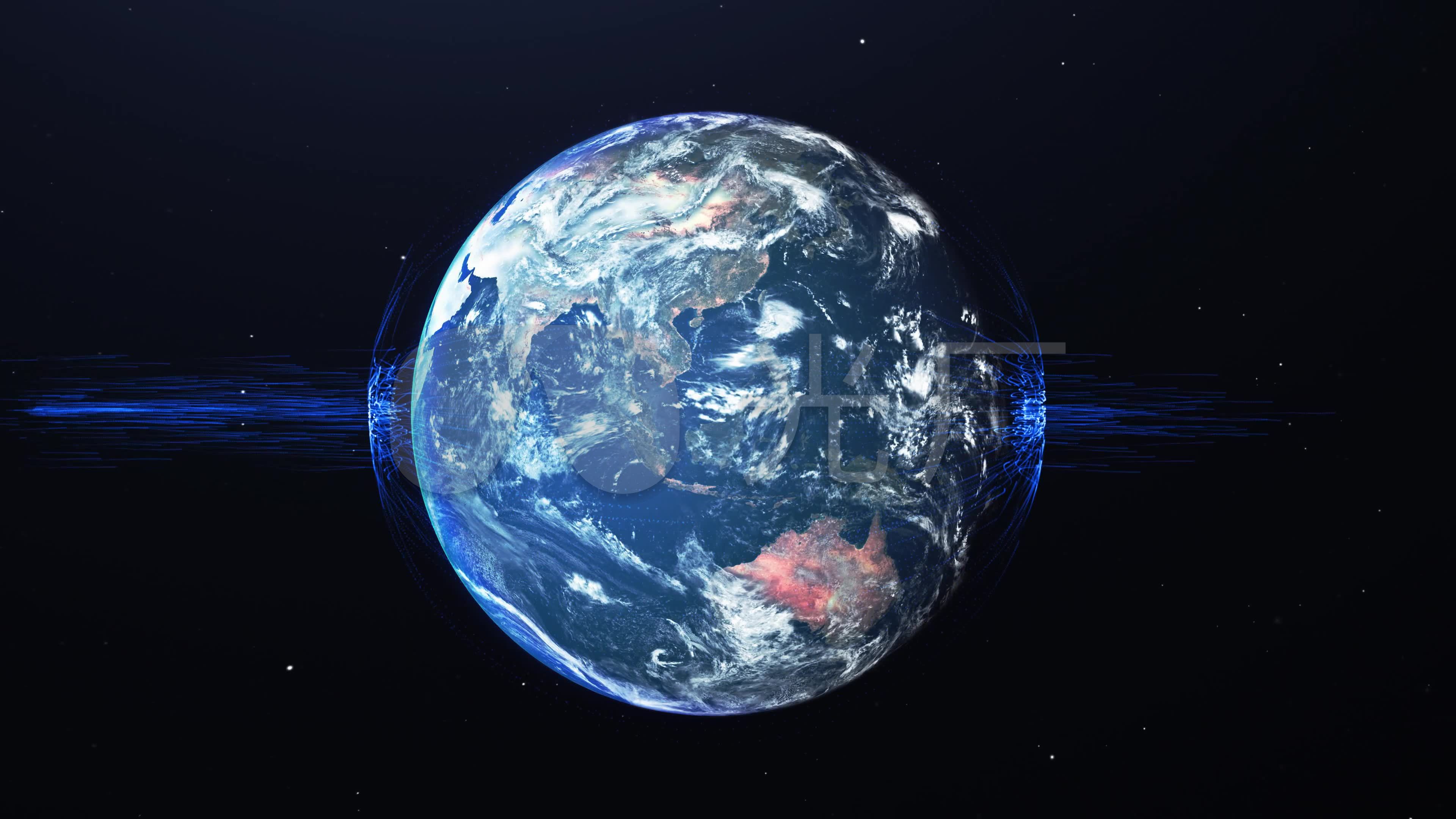 4k真实立体蓝色科技地球高清视频素材
