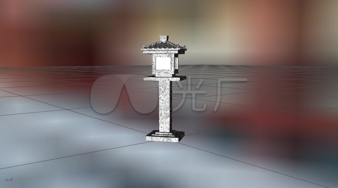 古代石灯_c4d工程下载(编号:3457329)_3d模型_光厂(vj师网 www.